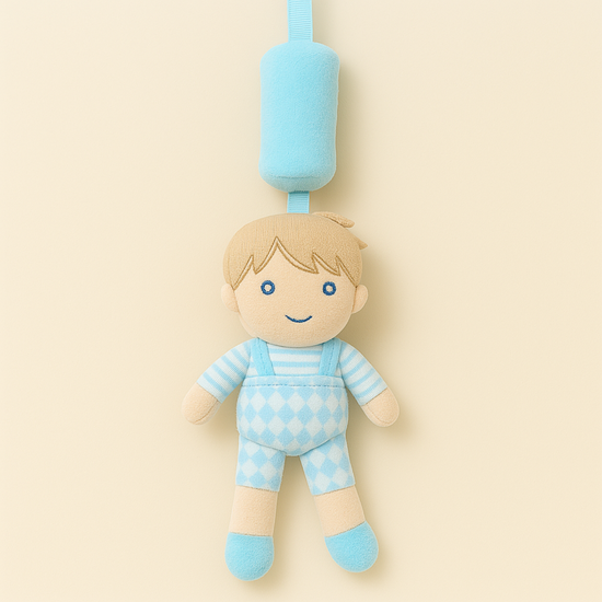 Smile Baby Hanging Plush Boy Doll Toy – Soft & Safe for Cribs, Strollers & Newborn Play