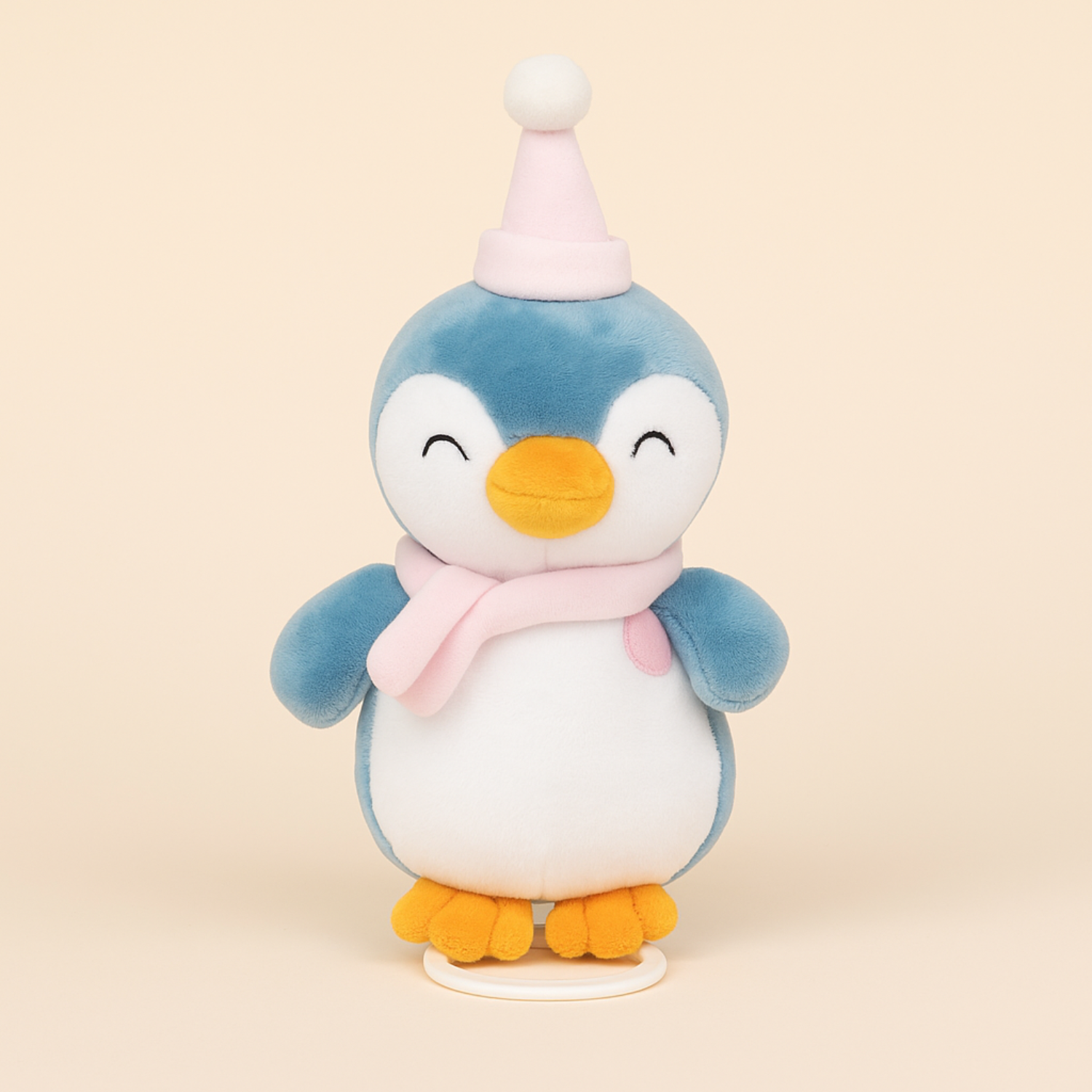 Smile Baby Soft Hanging Penguin Plush Toy – Soothing Music Pull String | 0–12 Months | Crib, Stroller & Car Seat Friendly