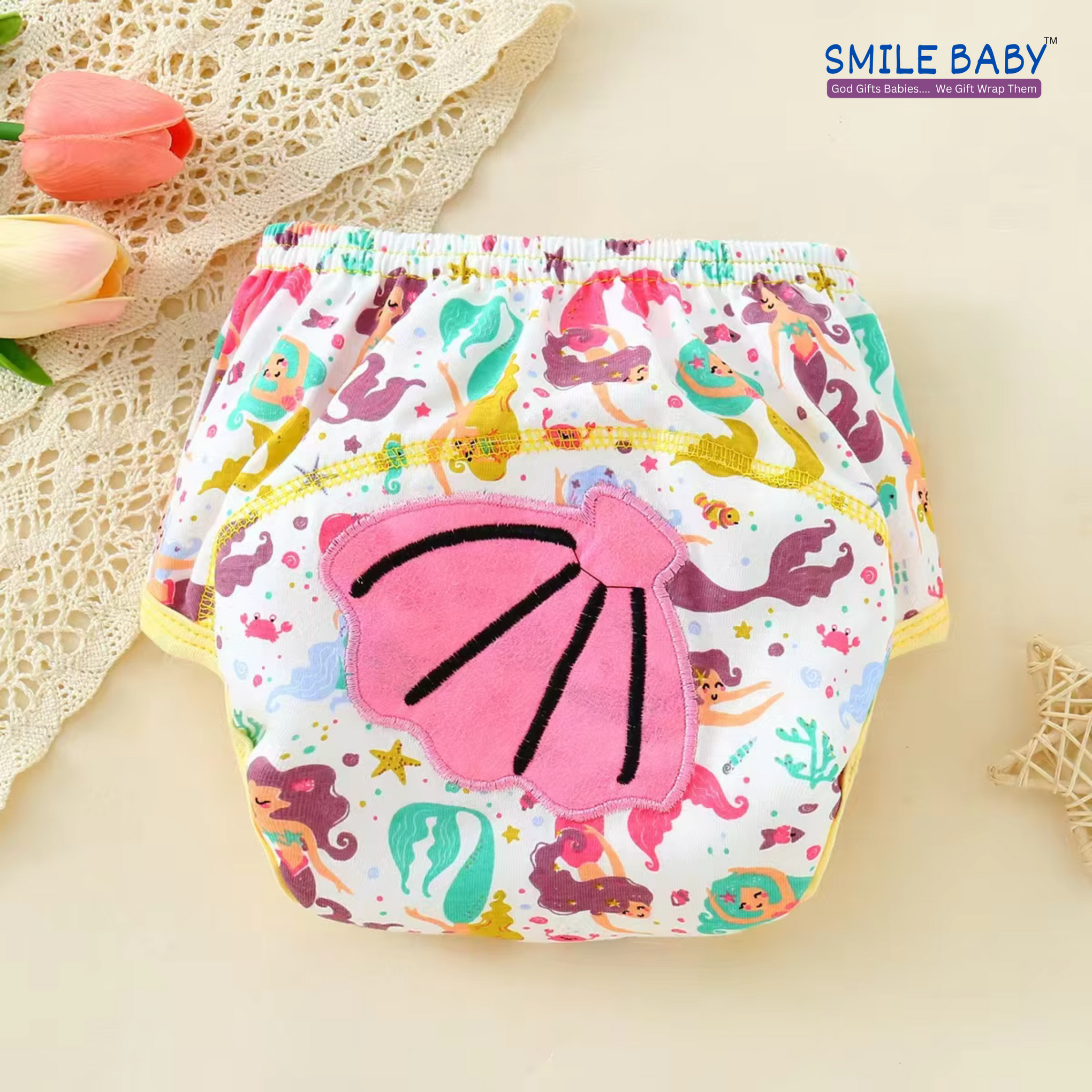 Smile Baby Potty Training Pants Boys Girls Training Underwear Reusable (Dog/Starfish/Submarine) PACK OF 3 | 0 to 2 year