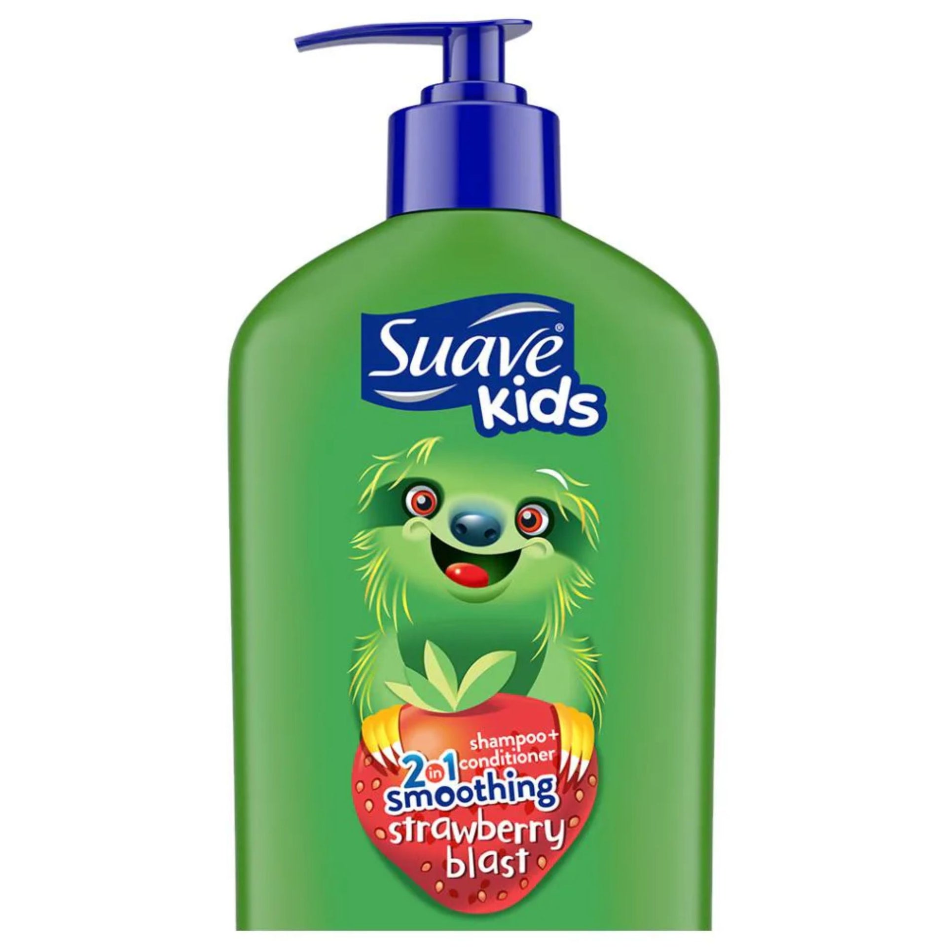 Suave Kids 2 in 1 Shampoo & Conditioner with Pump, Strawberry 18 Oz , 532ML  (1 Pack)