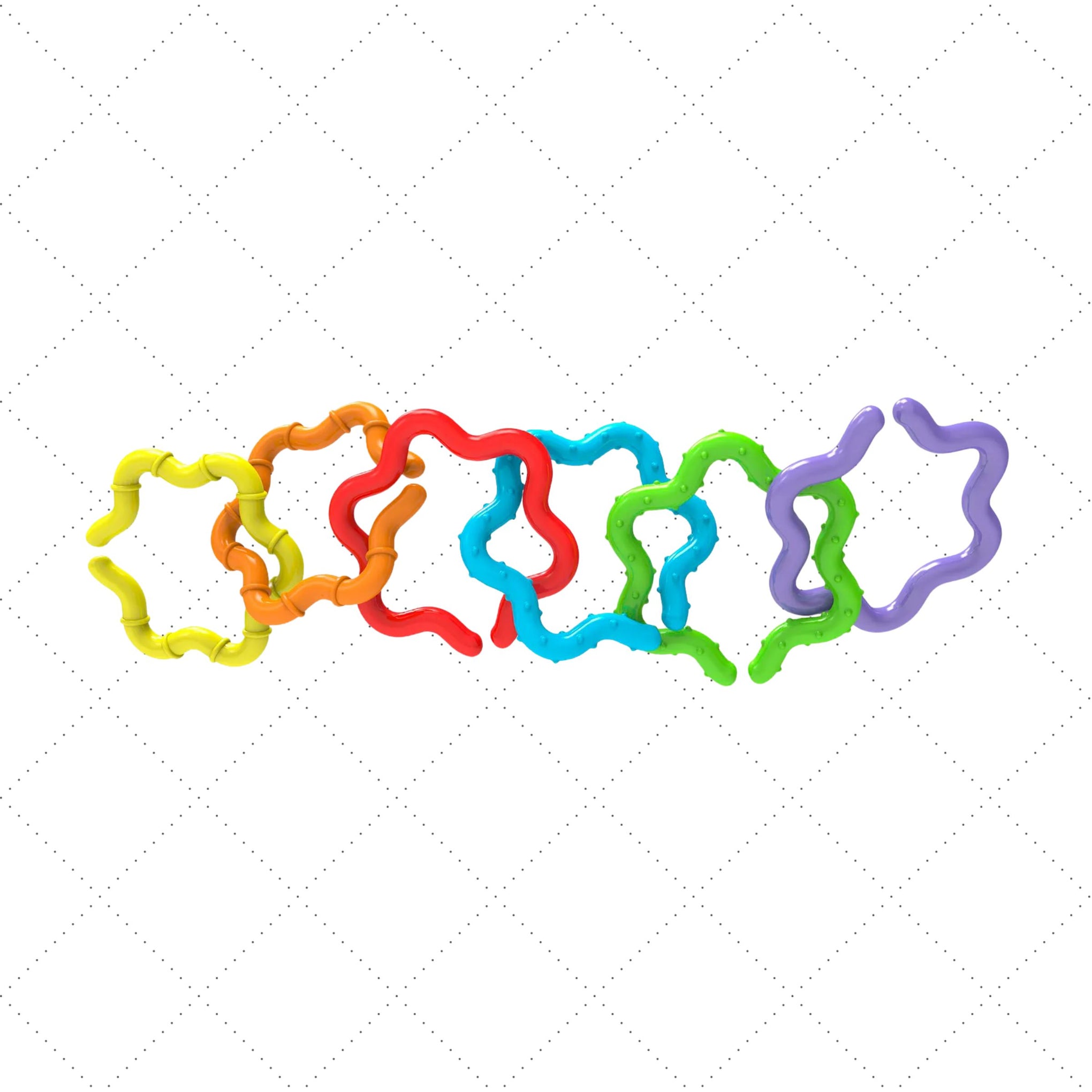 Chicco Easy Grasp Rings Rattle Teether - Multicolour