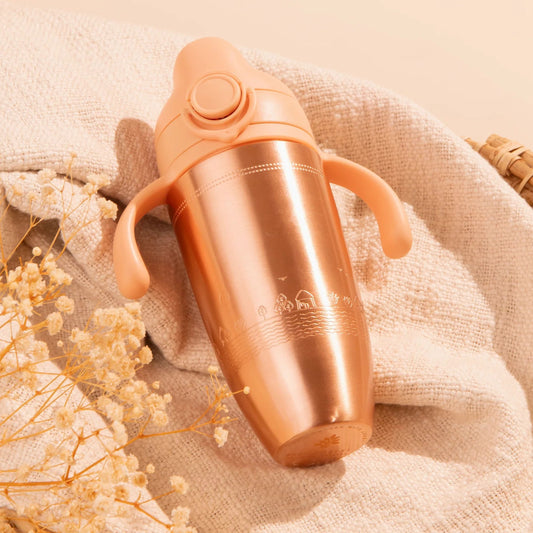 BABY FOREST Tiny Tamba™ Pure Copper Sipper for Kids | Ayurvedic, Spill-Proof & BPA-Free