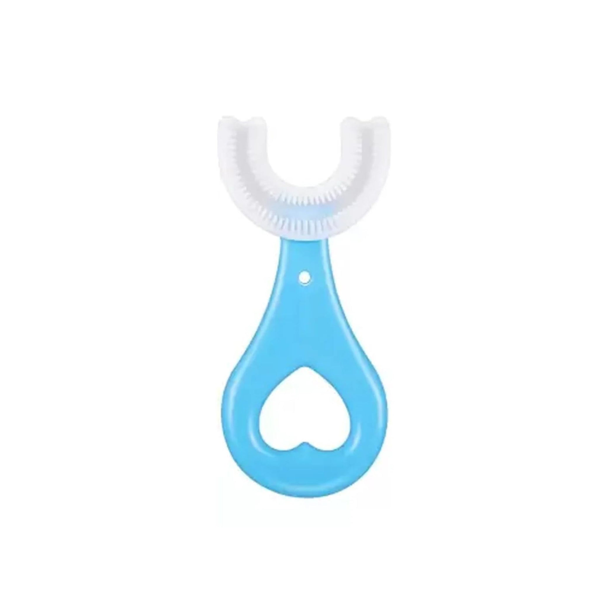 SMILE BABY  U Shaped Manual Toothbrush 0, Soft Bristles Kids Manual Toothbrush, 360° U Shape Tooth Brush For Kids (2-6 Years)-Blue