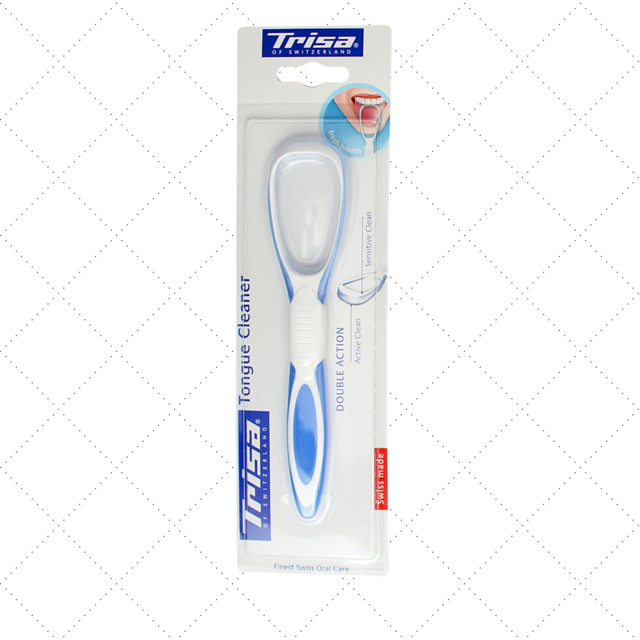 Trisa Tongue Cleaner Double Action (Pink Color) , (Blue color)