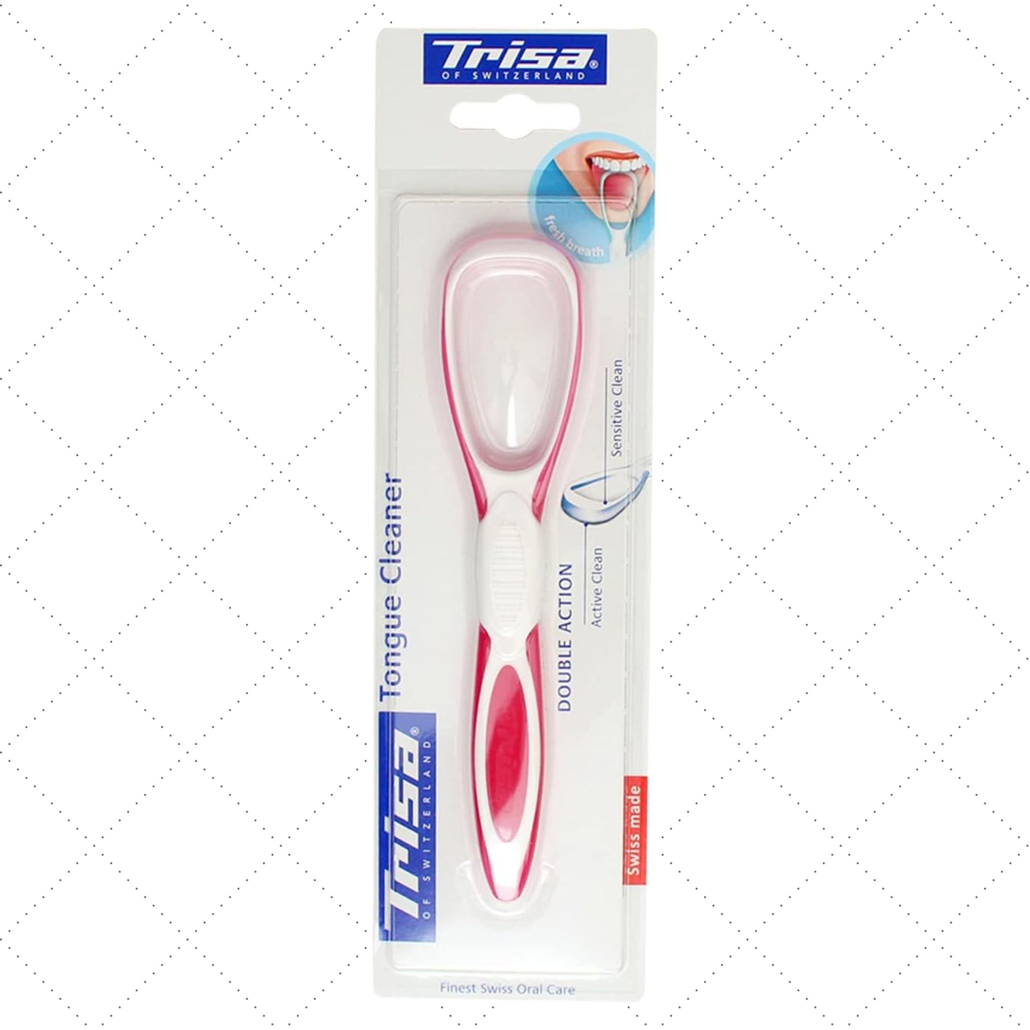 Trisa Tongue Cleaner Double Action (Pink Color) , (Blue color)