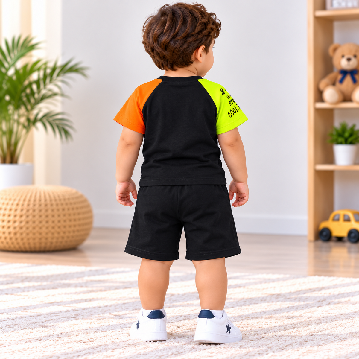 COOLEST boys crocodile print outfit front view