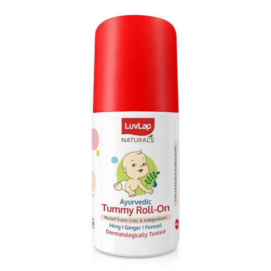 Luvlap Naturals Baby Tummy Roll On Oil for Colic & Gas Relief, Relieves Constipation & Indigestion with Hing, Ginger & Fennel (Saunf), Alcohol Free, 40ml