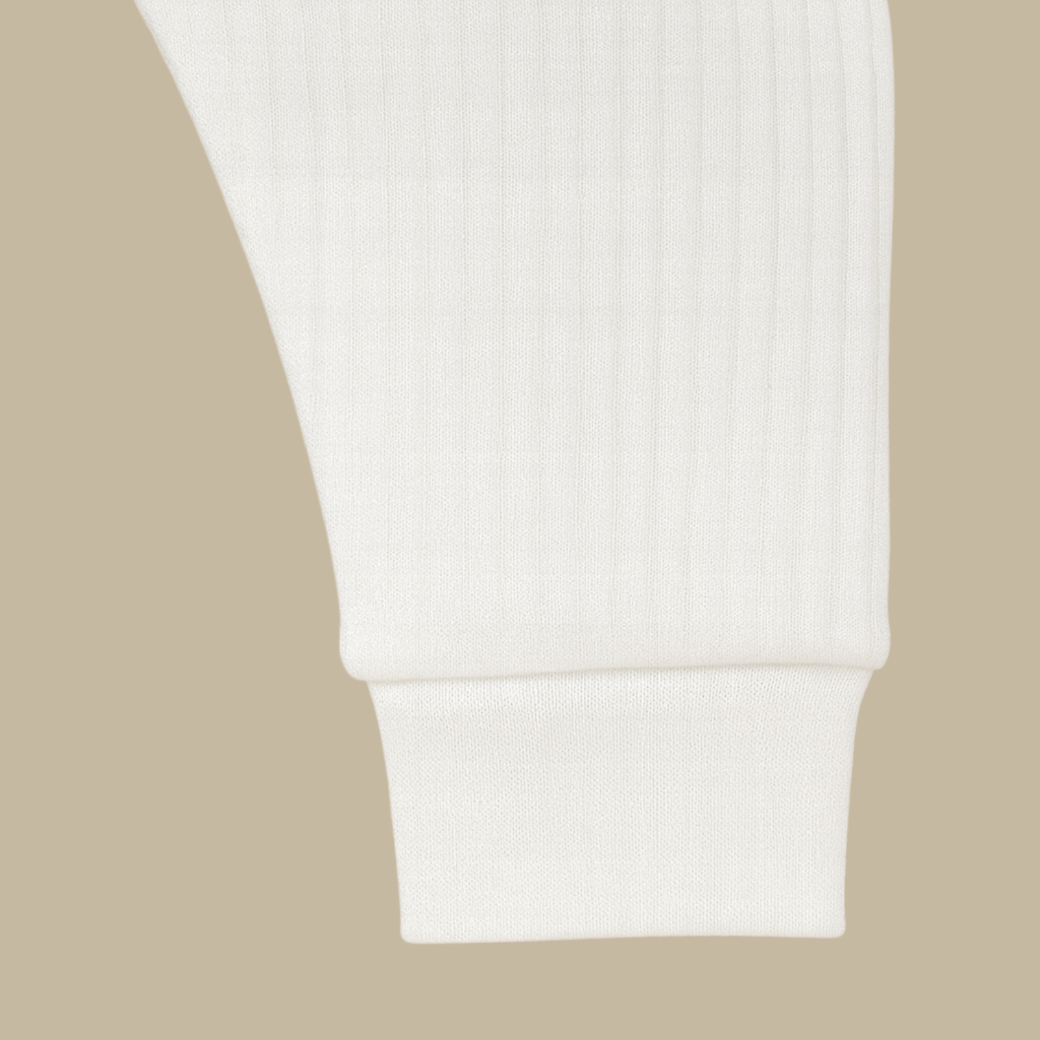 SMILE BABY Premium White Thermal Bottoms for Babies & Toddlers (0–6 Years) | Warm Winter Ribbed Pants with Soft Elastic Waist & Cuffed Ankles