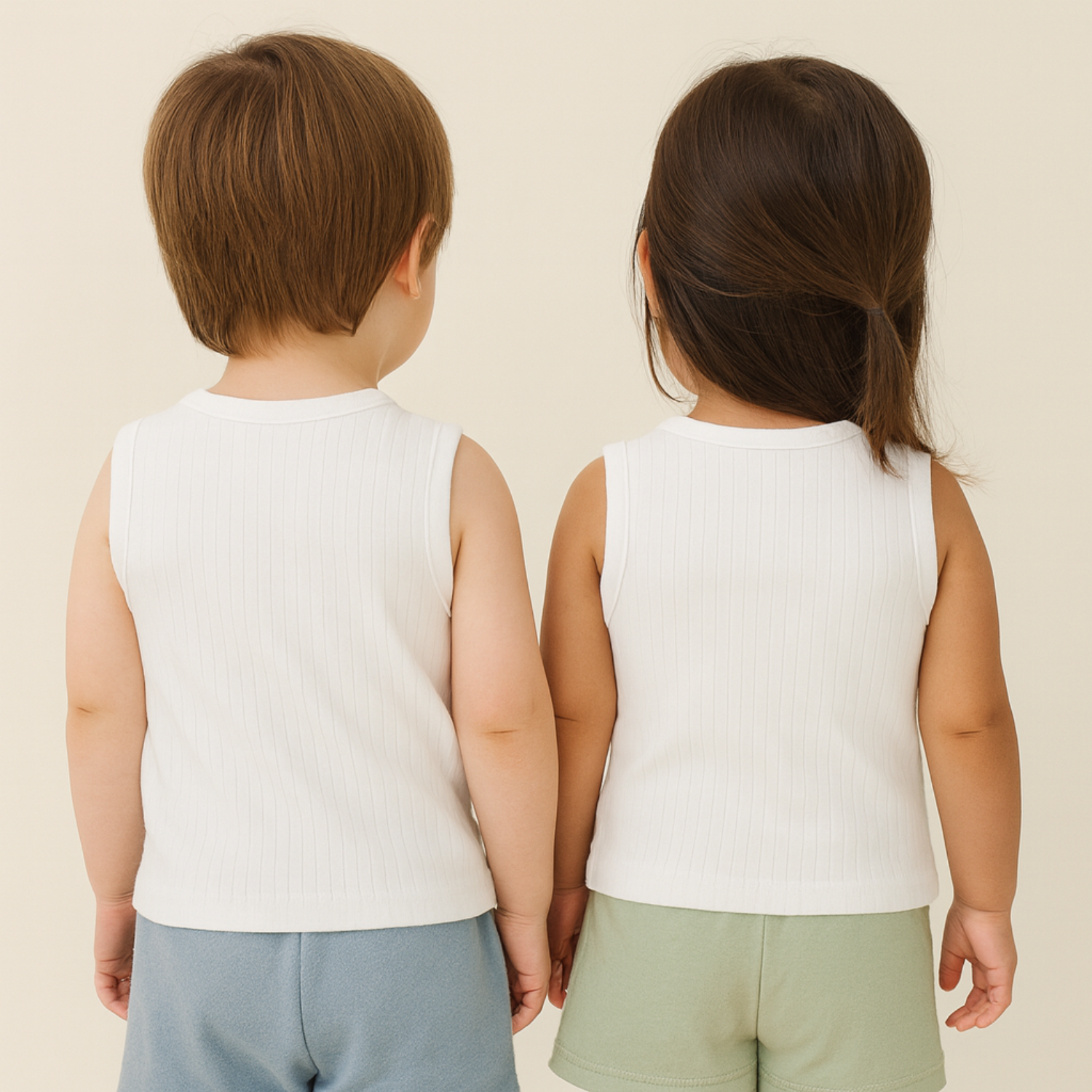 SMILE BABY Premium White Sleeveless Thermal Vest for Babies & Kids (0–6 Years) – Soft & Warm Winter Innerwear