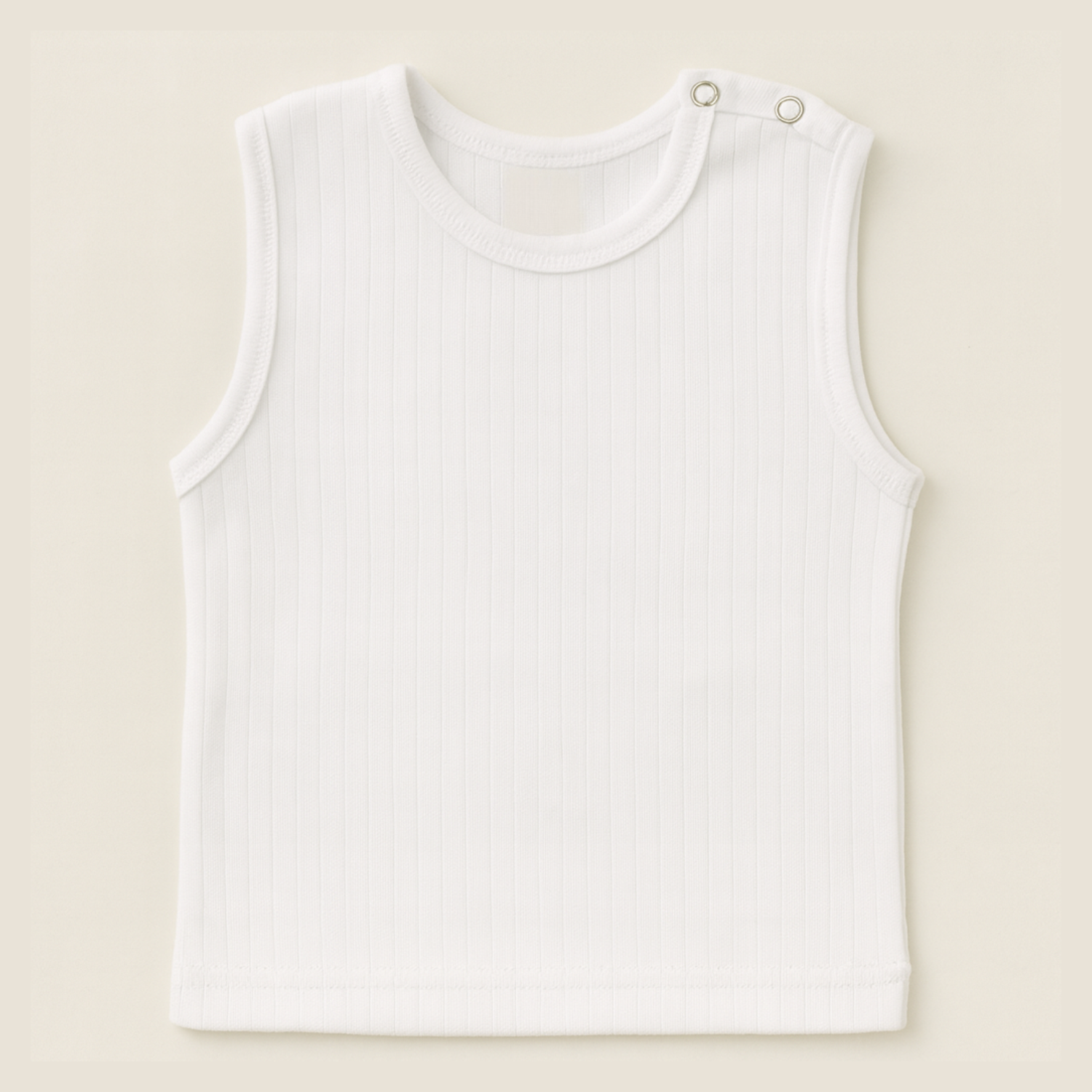 SMILE BABY Premium White Sleeveless Thermal Vest for Babies & Kids (0–6 Years) – Soft & Warm Winter Innerwear