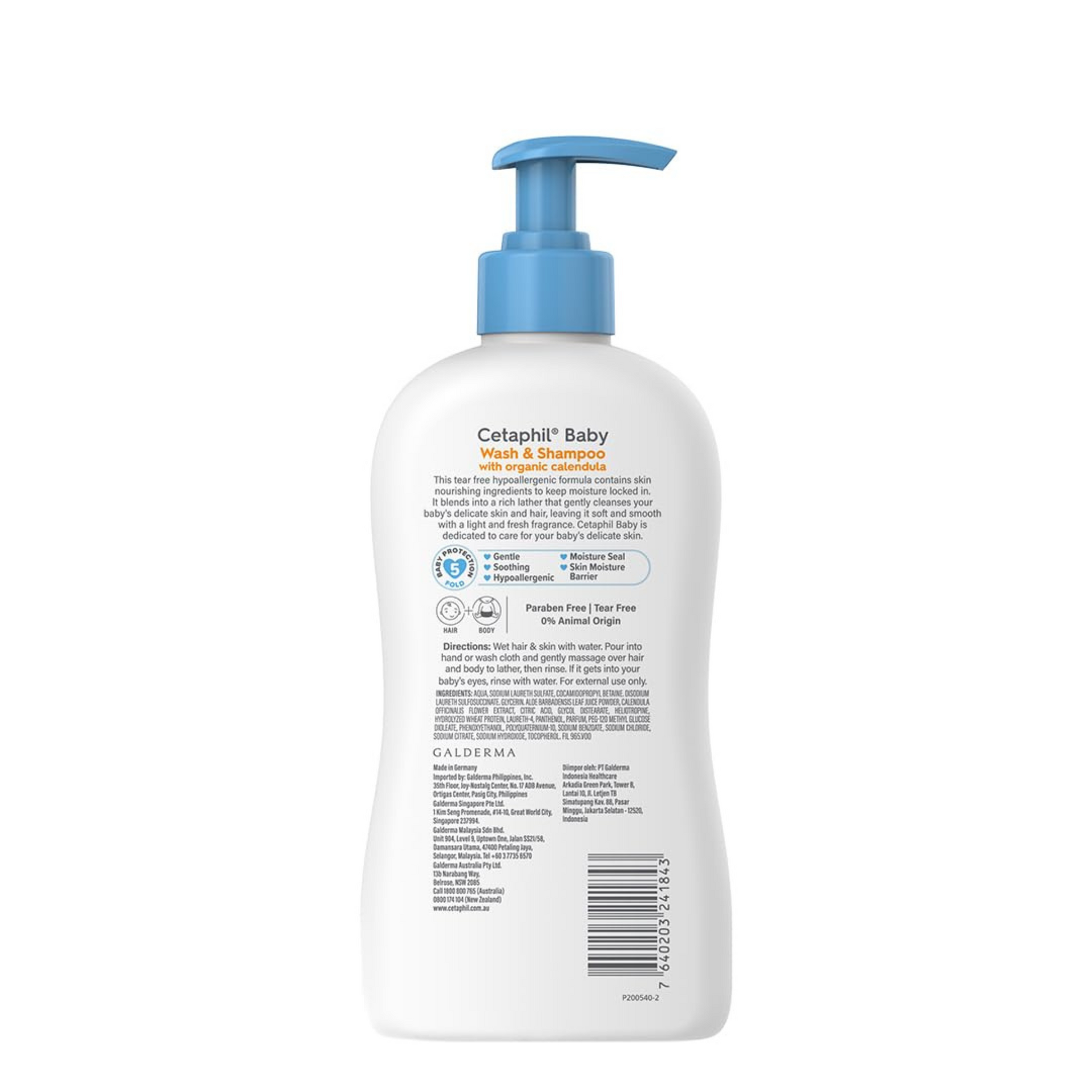 Cetaphil Baby Wash & Shampoo with Organic Calendula (400ml)