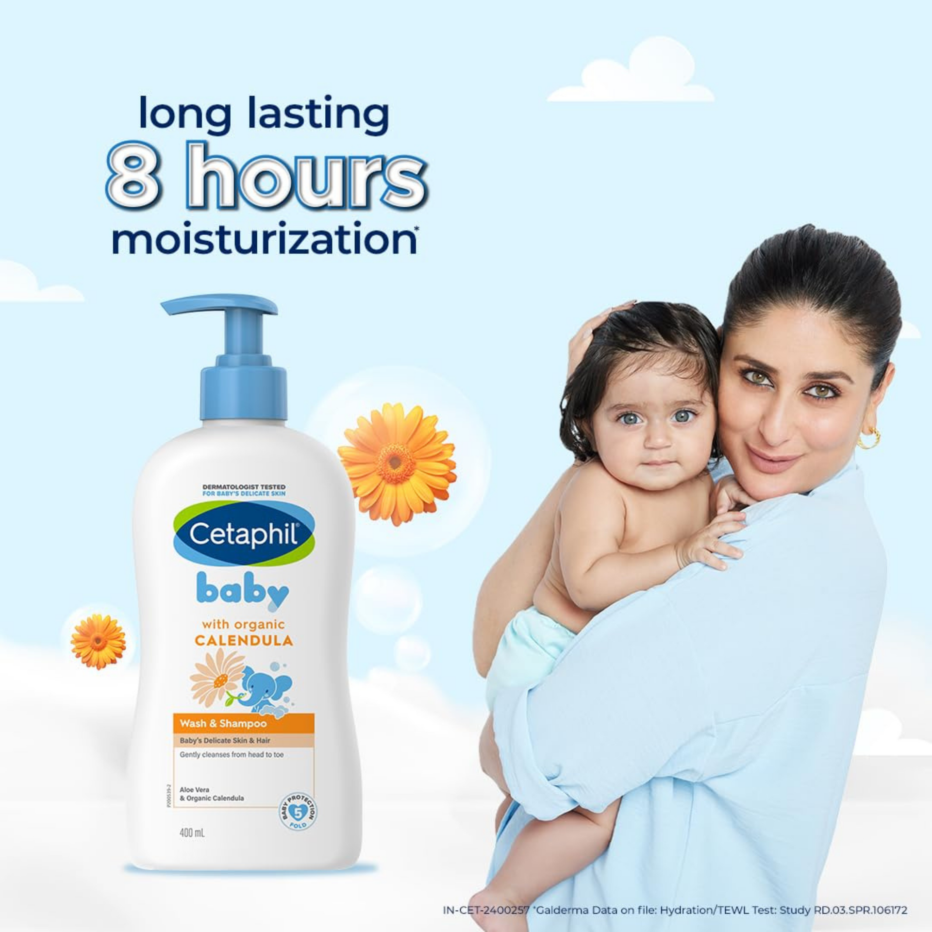Cetaphil Baby Wash & Shampoo with Organic Calendula (400ml)