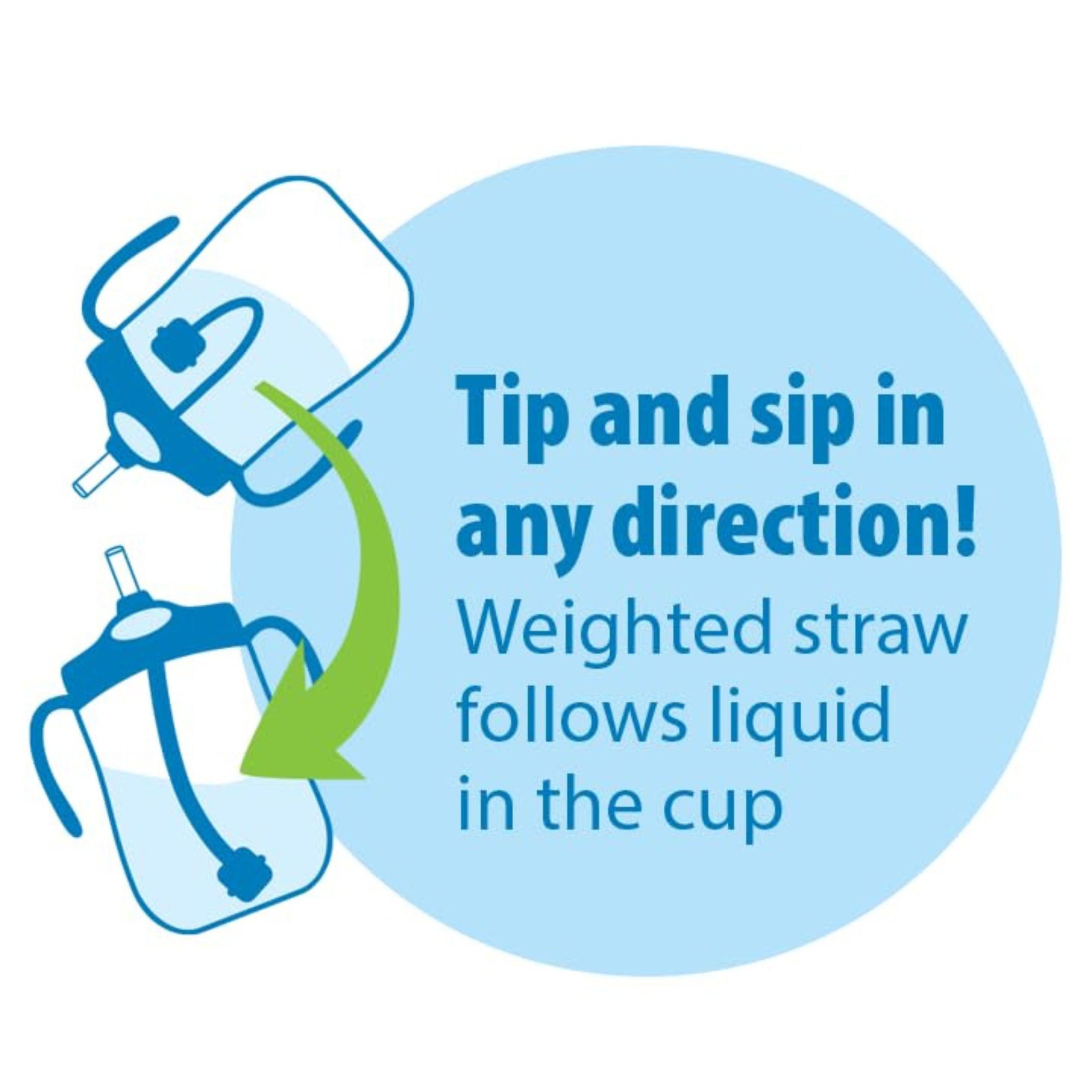 Dr. Brown's Milestones Baby's 1st Weighted Straw Cup 270ml | Spill-Proof Training Sippy Cup with Soft Silicone Weighted Straw & Handles | BPA-Free | 6+ Months