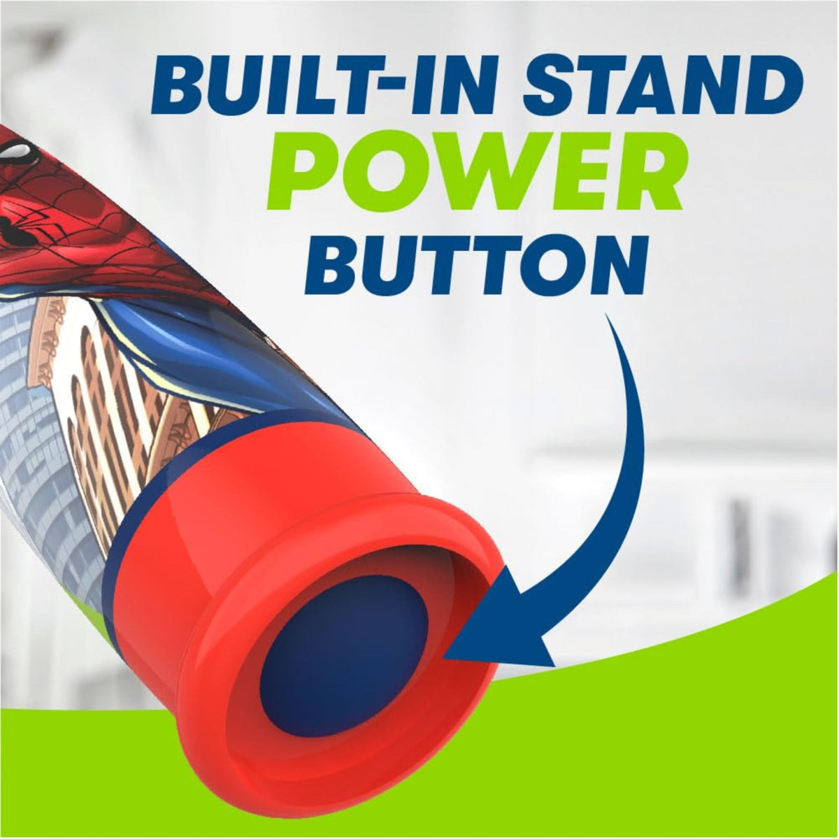 Built-in stand and power button