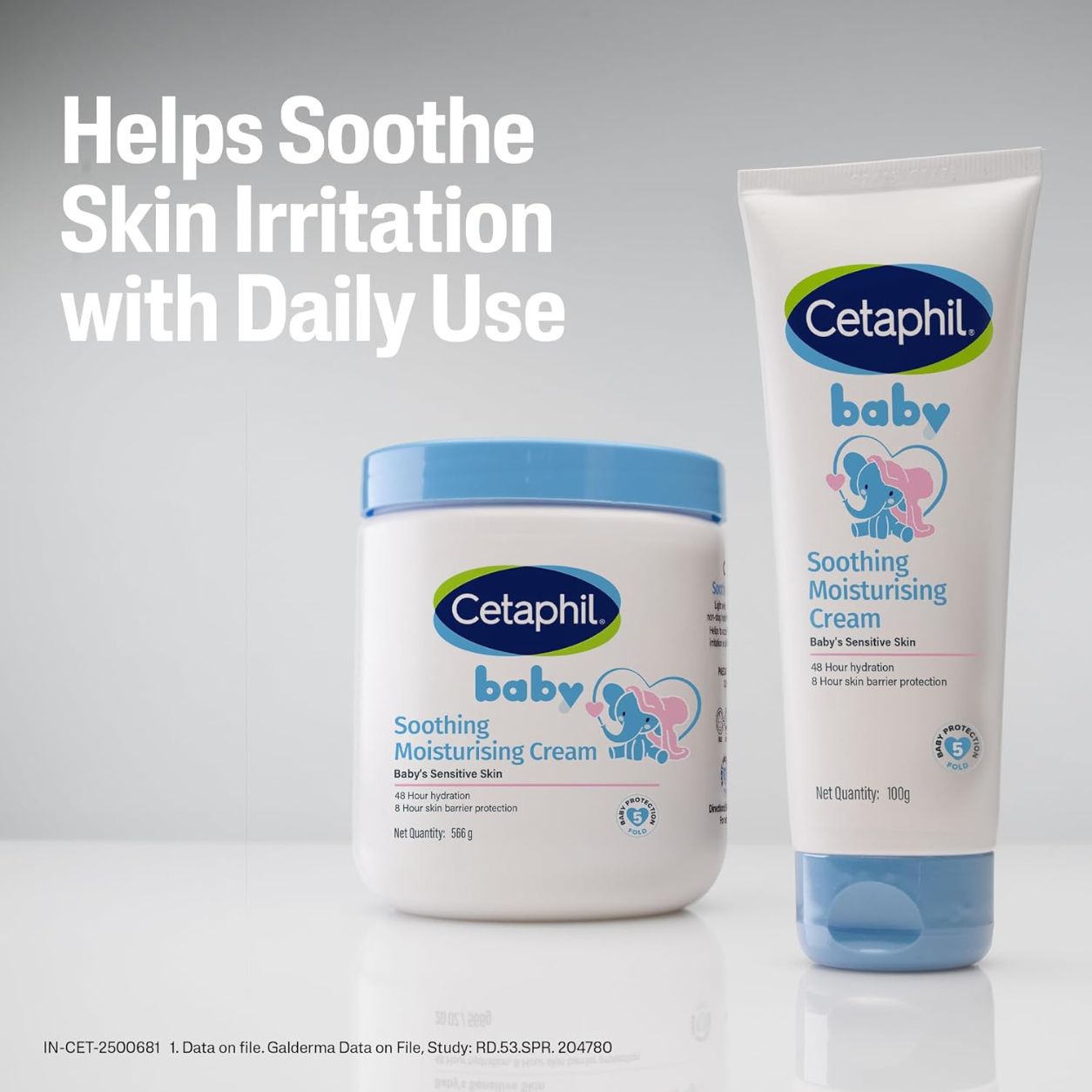 Cetaphil Baby Soothing Moisturising Cream for Sensitive Skin with Sweet Almond Oil, Sunflower Oil & Glycerin, 48-Hour Hydration, 8-Hour Skin Barrier Protection, Hypoallergenic Baby Cream – 100g