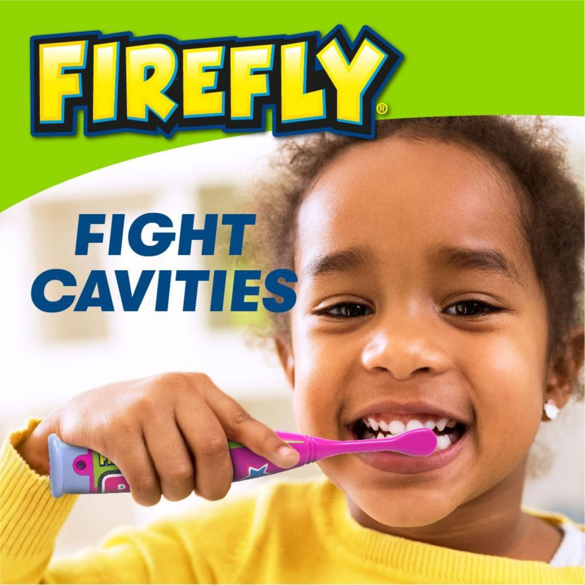Child using Firefly LOL Surprise toothbrush
