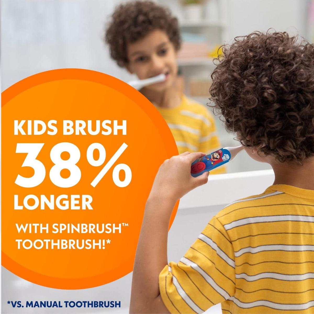 Kids brushing with Spinbrush toothbrush