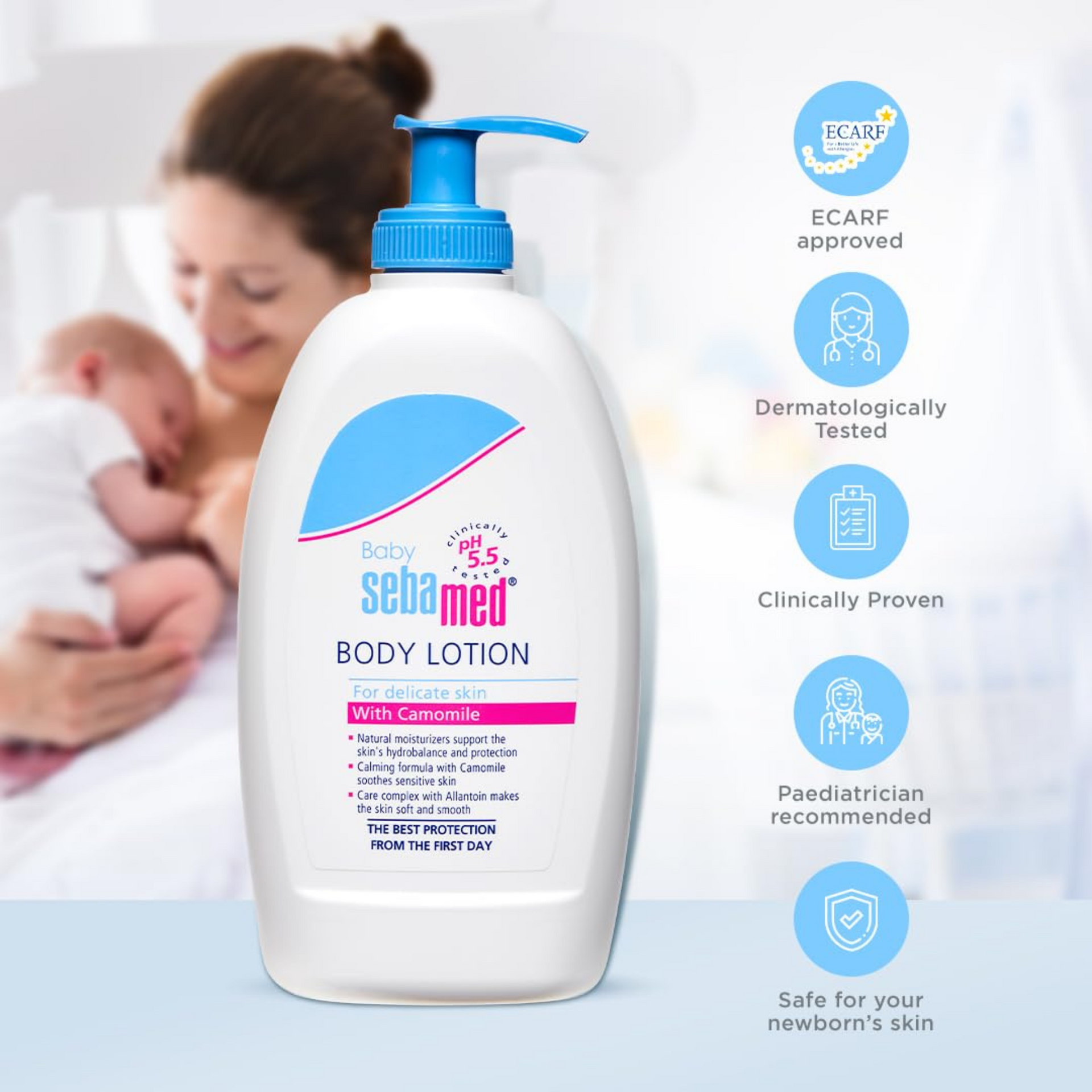 Sebamed Baby Body Lotion|pH 5.5|Long lasting moisturiser|Quickly absorbed