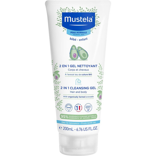 Mustela Hair and Body Wash, White, 200 ml