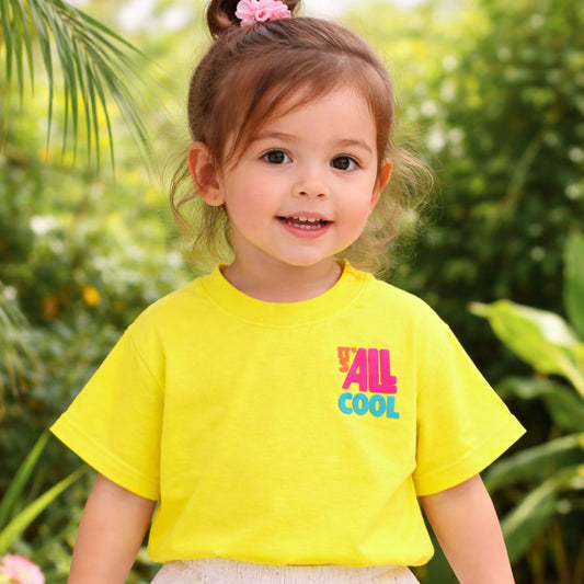 Girls Summer Graphic T-Shirt “It’s All Cool” | Soft Cotton Kids Tee | VITAMINS