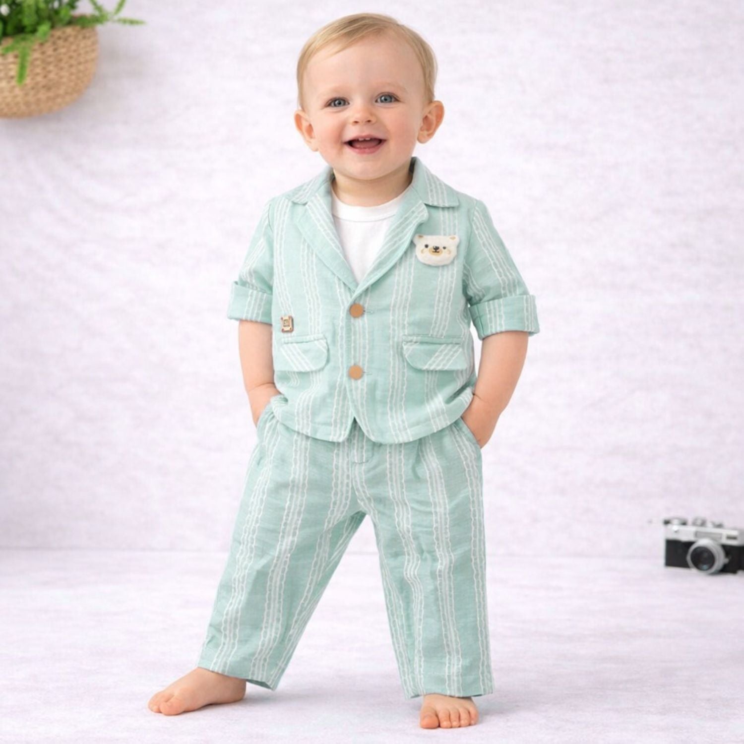 MINT KIDZELLO Boys Set (6 Months to 18 Months) – Stylish Shirt & Pant Outfit