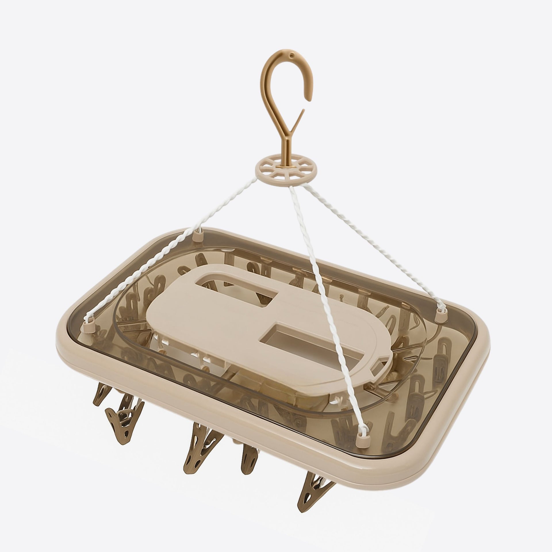 Smile Baby Foldable Multipurpose Hanging Clip Dryer – Compact, Sturdy & Space-Saving (Available in Beige & Grey)