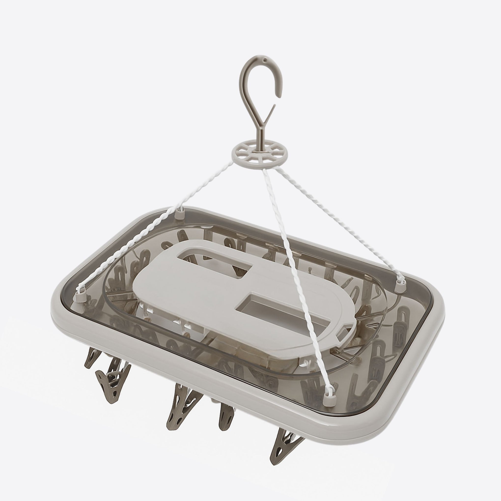 Smile Baby Foldable Multipurpose Hanging Clip Dryer – Compact, Sturdy & Space-Saving (Available in Beige & Grey)