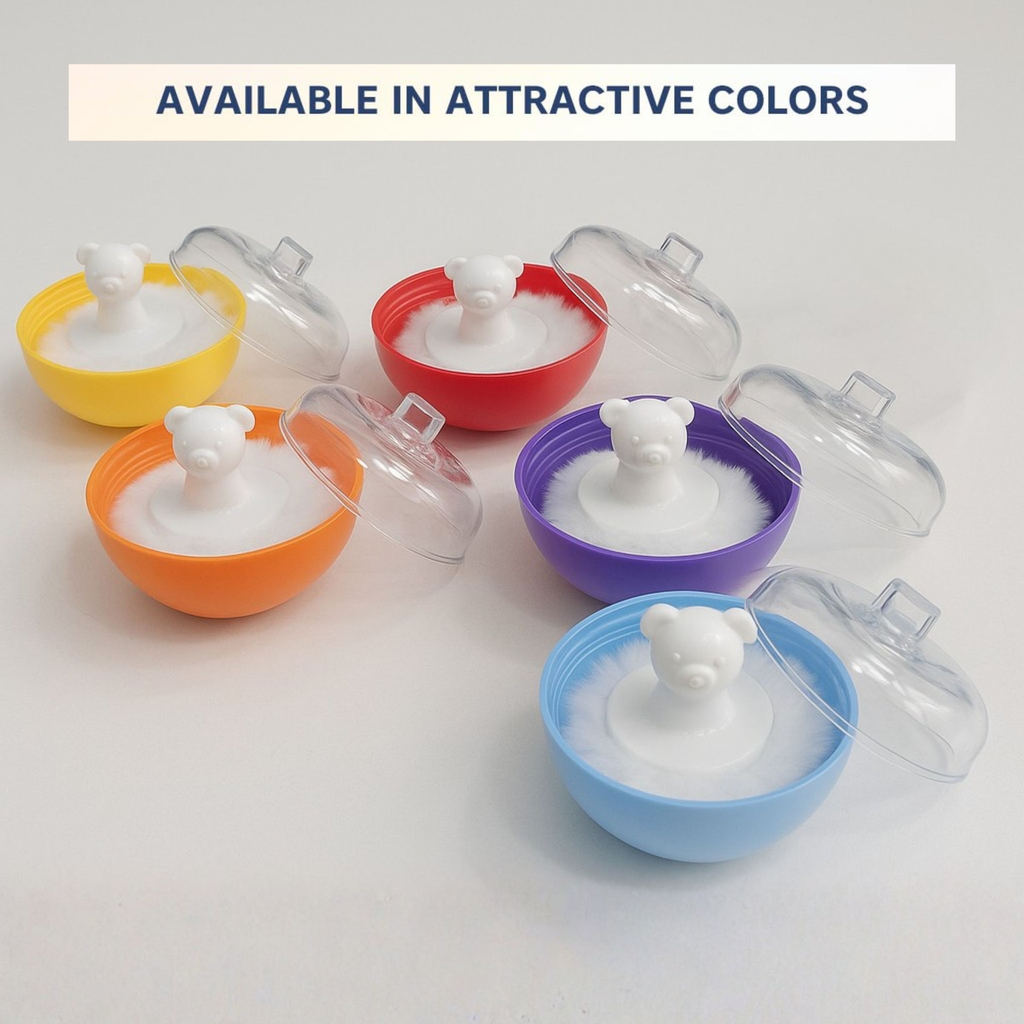 Smile Baby Powder Puff – Soft & Gentle Bear Handle Puff for Newborns & Kids | Available in 5 Colors