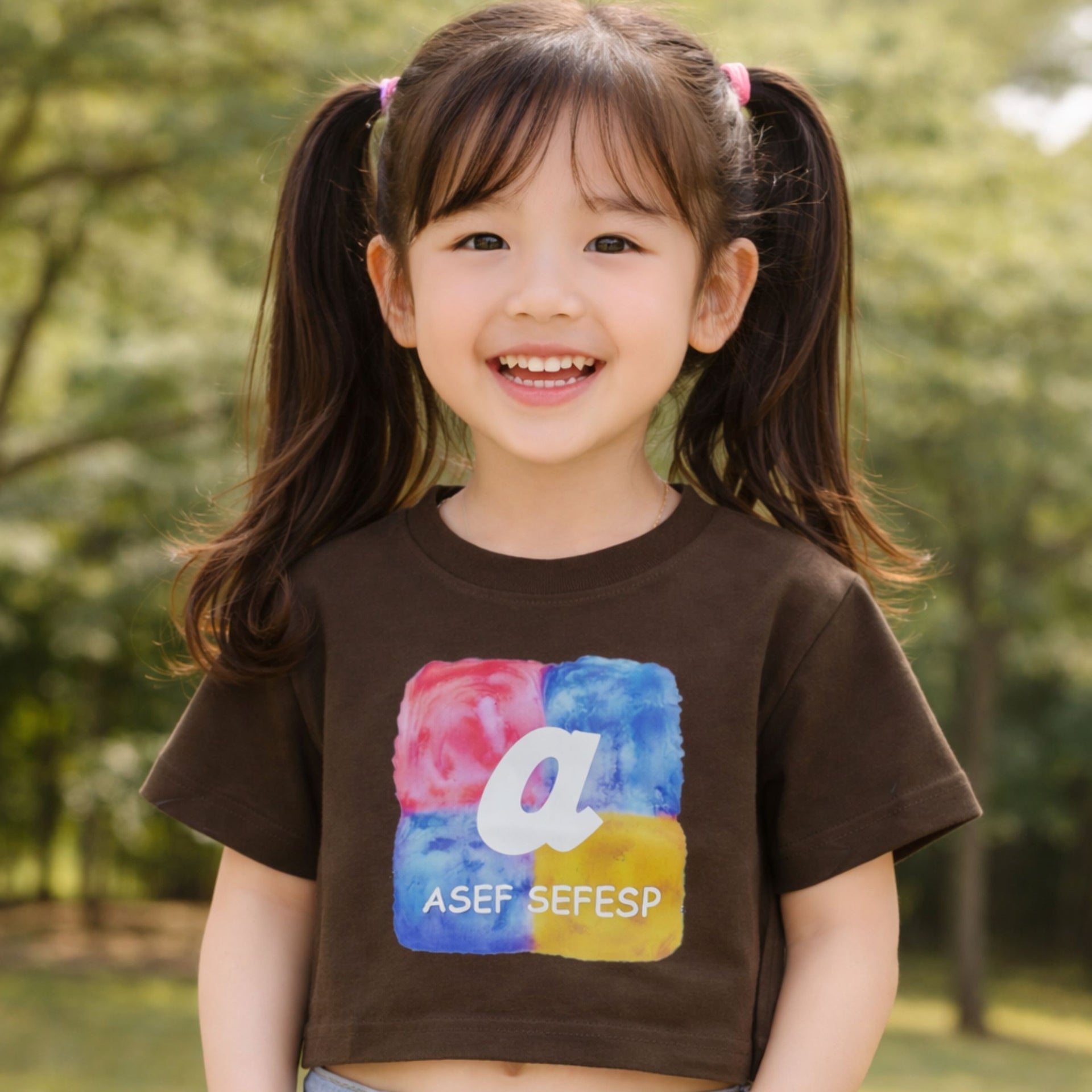 Smile Baby Kids Printed Cotton T-Shirt | Half Sleeve Casual Graphic Tee for Boys & Girls | Soft Comfortable Kids Wear | 4–12 Years | Color: Brown