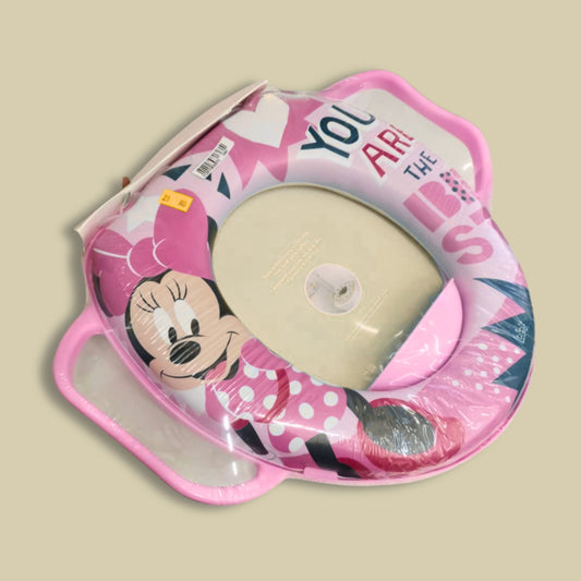 Smile Baby Minnie Mouse Potty Seat with Handles – Soft Cushioned Toilet Training Seat for Toddlers | Comfortable, Non-Slip & Easy to Clean | Pink Color