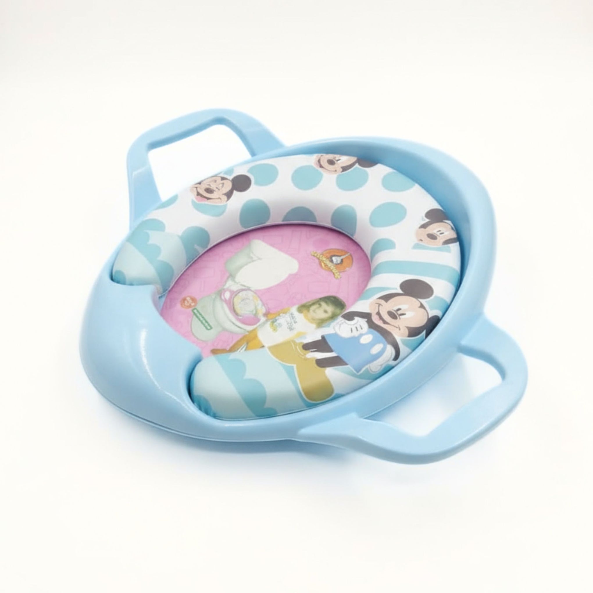 Smile Baby Cushioned Potty Seat with Handles – Blue, Mickey Mouse Design