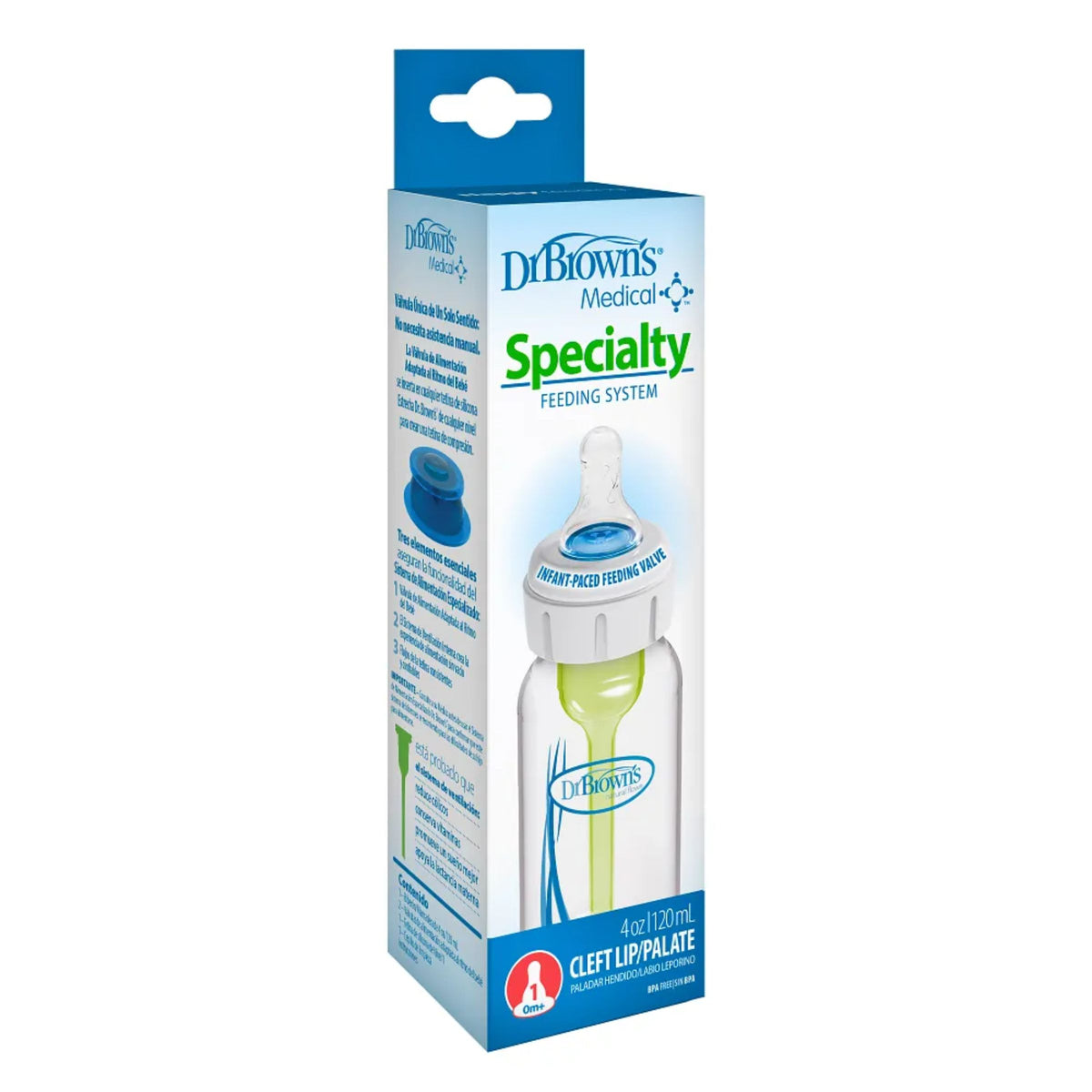Dr. Brown’s Medical Specialty Feeding System 4 oz 120ml bottle with feeding valve and replacement components