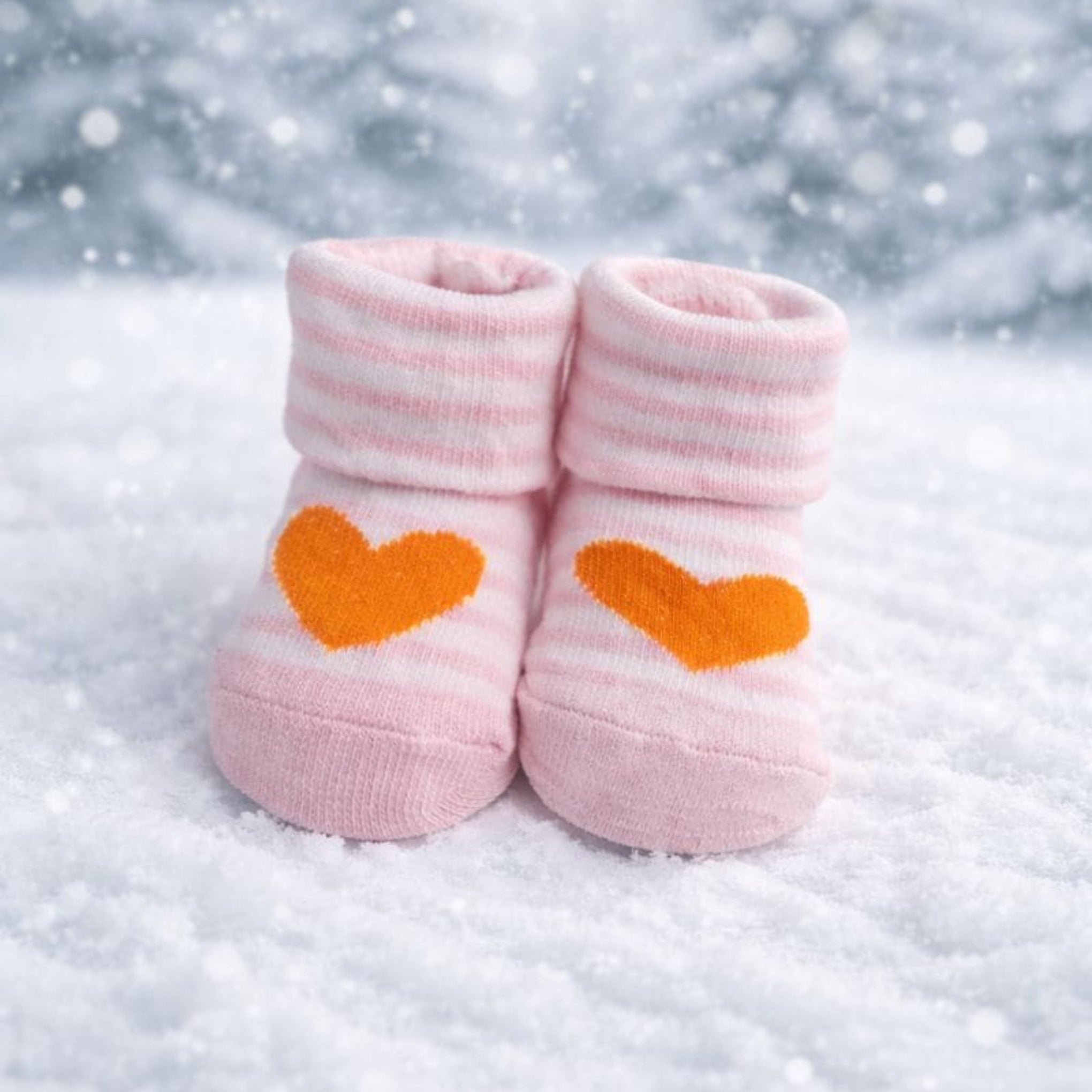 Baby Girl Cotton Socks Set | Soft & Comfortable Socks | Cute Heart & Floral Designs | 0–12 Months | Pack of 3 Pairs