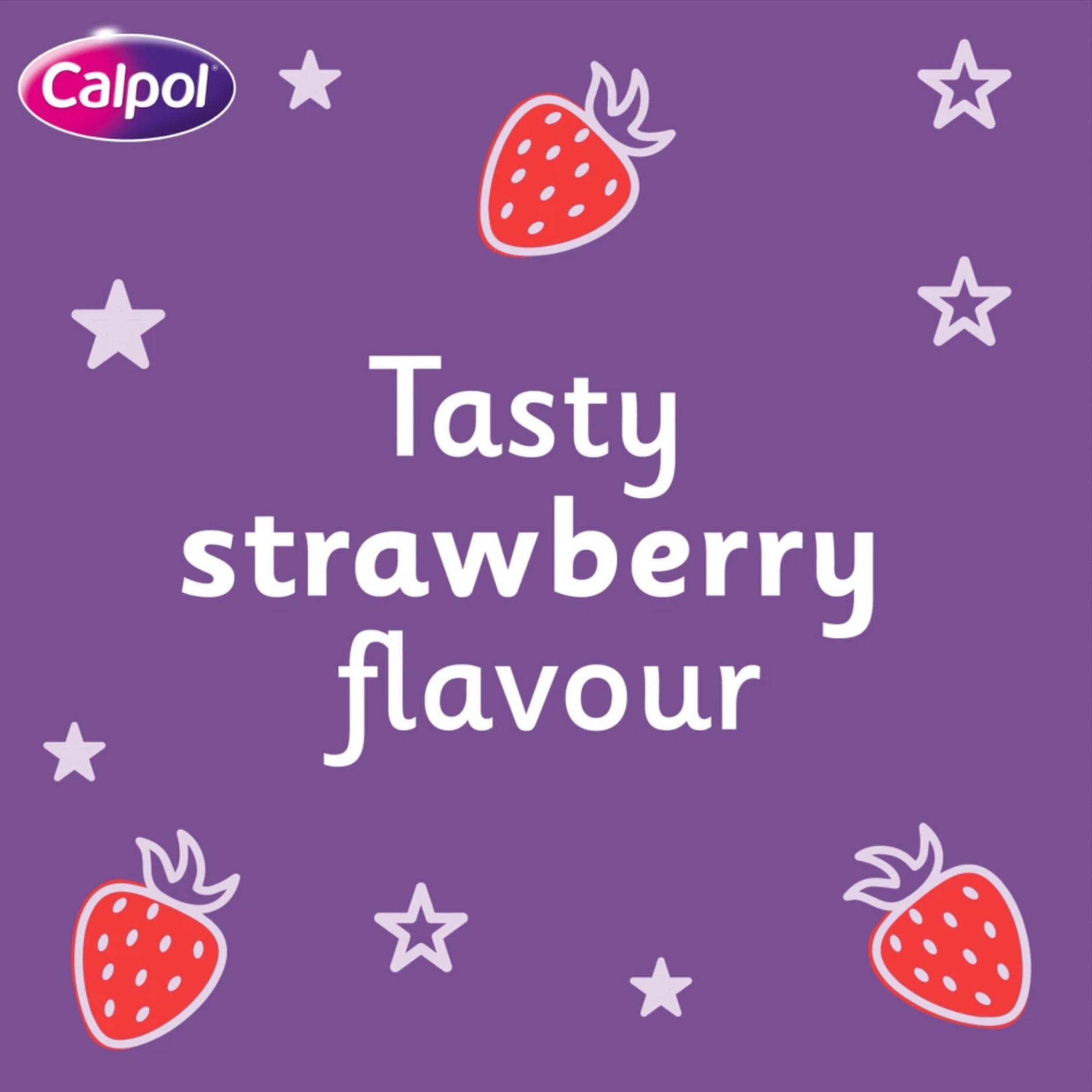 Calpol Infant Paracetamol Oral Suspension Strawberry Flavour 120mg/5ml | Sugar Free & Colour Free | Gentle Pain & Fever Relief for Infants 2+ Months