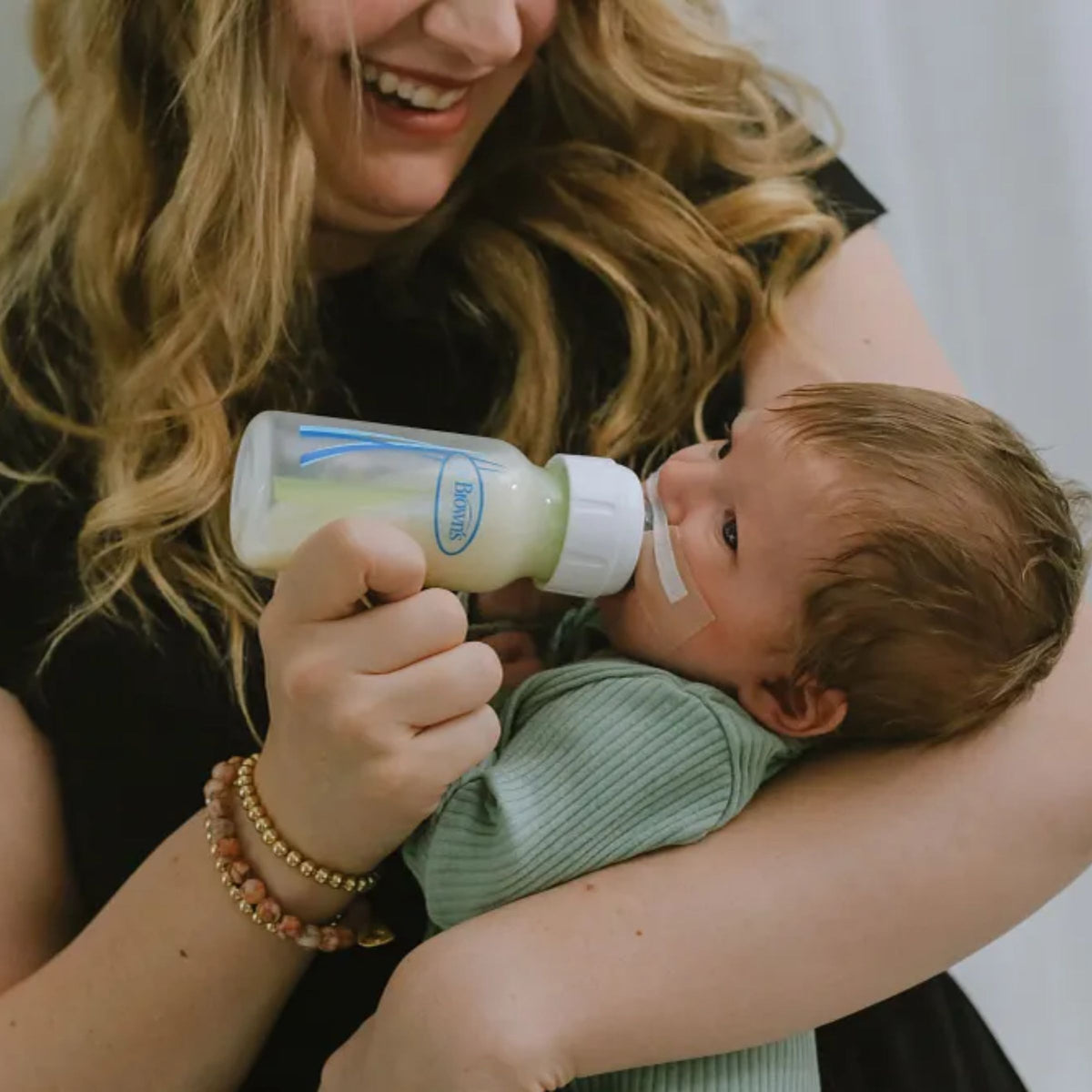 Dr. Brown’s Specialty Feeding System 120ml bottle with infant-paced feeding valve and L1 nipple