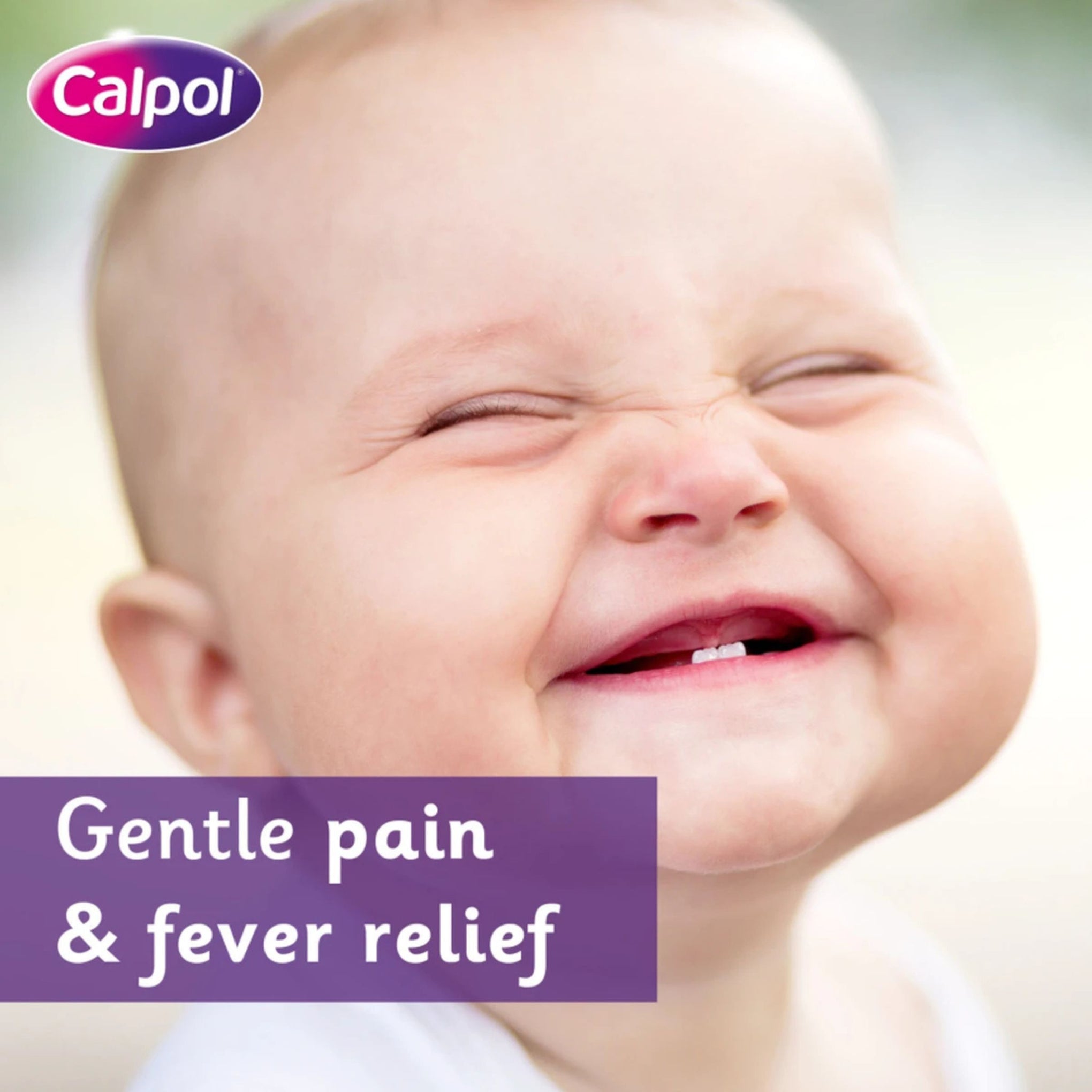 Calpol Infant Paracetamol Oral Suspension Strawberry Flavour 120mg/5ml | Sugar Free & Colour Free | Gentle Pain & Fever Relief for Infants 2+ Months
