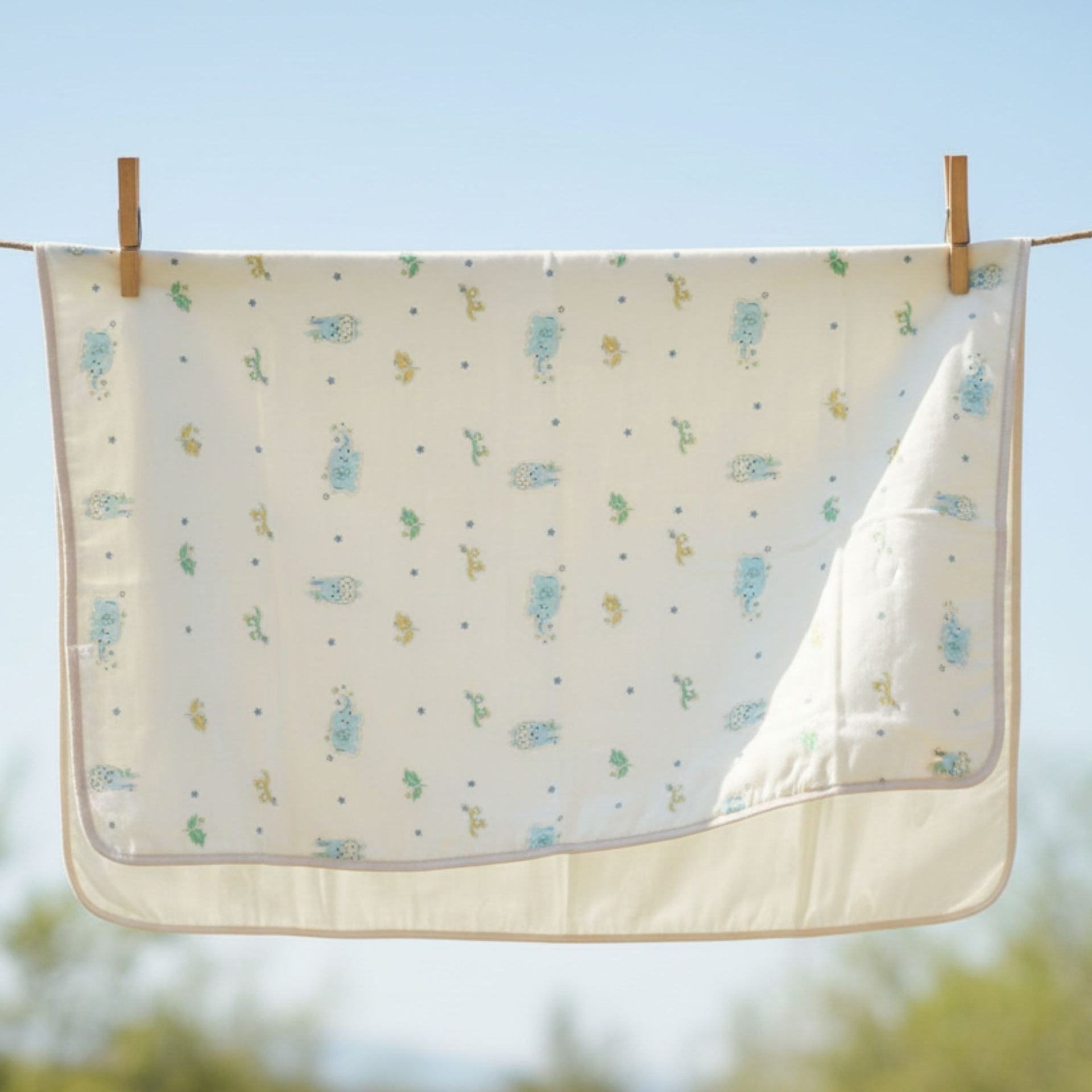 Smile Baby Muslin Blanket 100×100 cm – 4 Cute Prints (Flower, Teddy, Nice Teddy, Lily Flower)