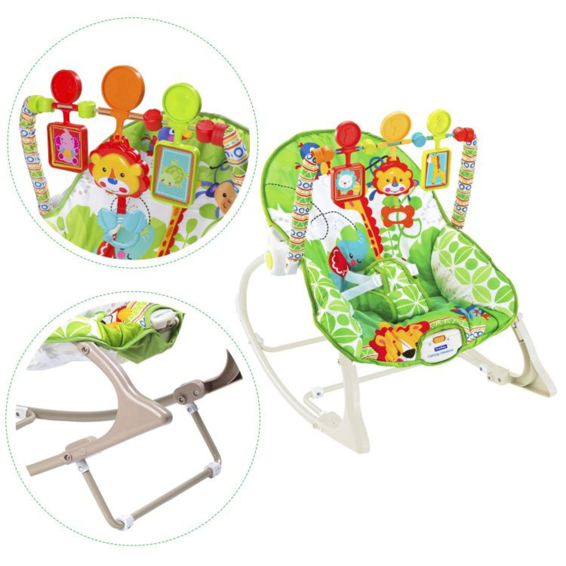 Smile Baby Toddler Rocker | Calming Vibrations, Removable Toy Bar, Soft Cushion Seat, Newborn to Toddler (Up to 18 kg)