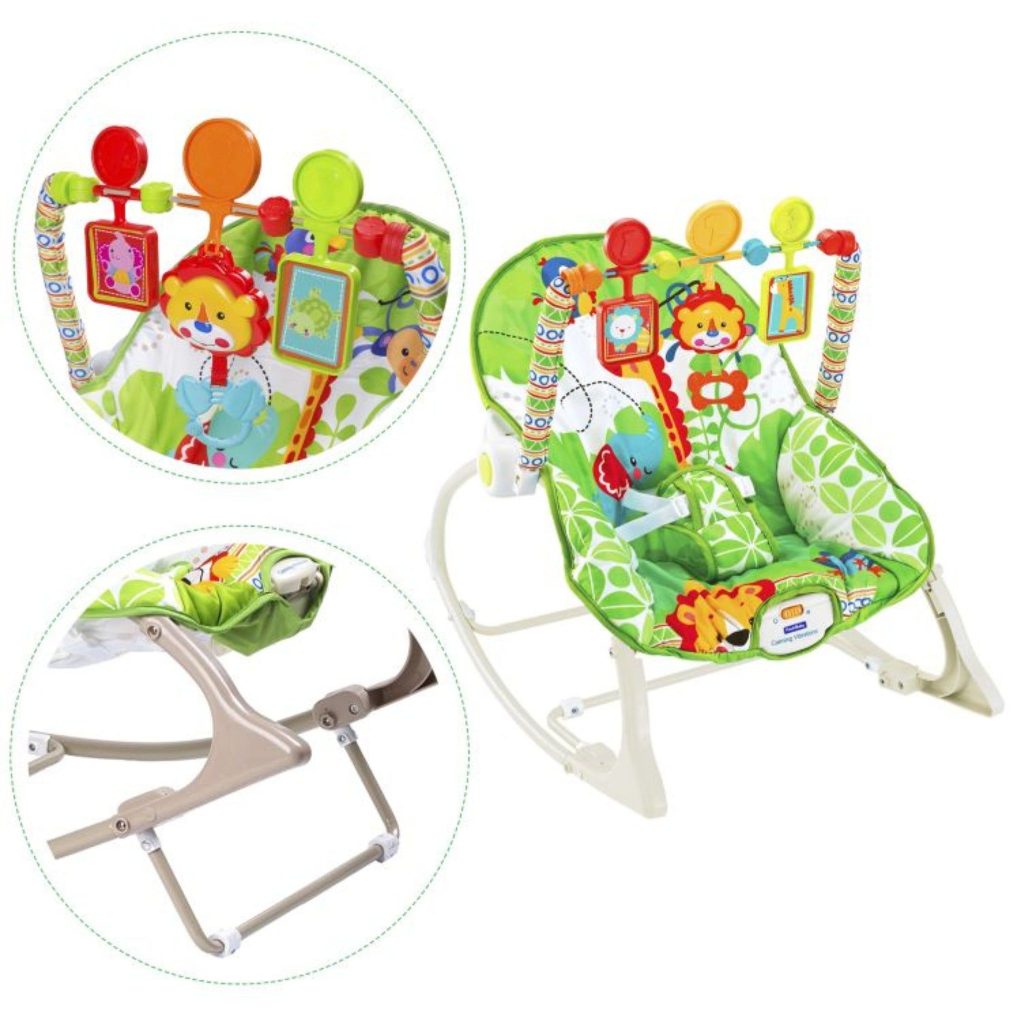 Smile Baby Toddler Rocker | Calming Vibrations, Removable Toy Bar, Soft Cushion Seat, Newborn to Toddler (Up to 18 kg)