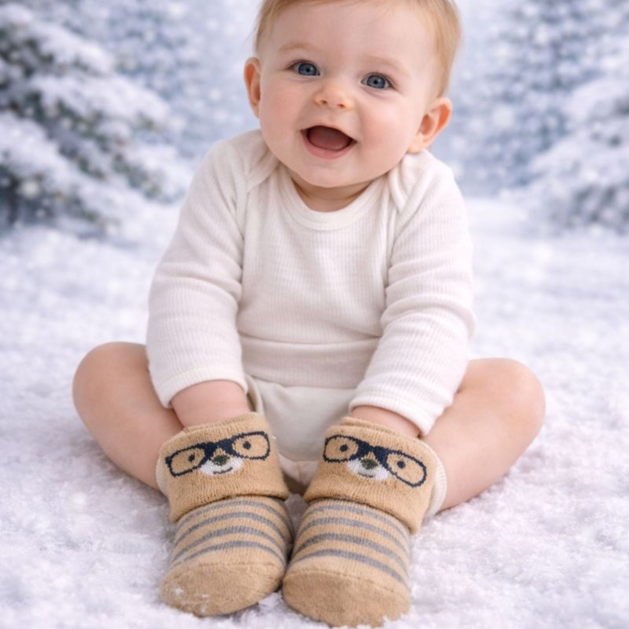 Baby Boys Winter Socks Pack of 3 | Soft Warm Infant Socks with Cute Character Designs | Newborn Socks for Boys (0–12 Months)