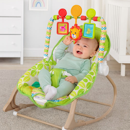 Smile Baby Toddler Rocker | Calming Vibrations, Removable Toy Bar, Soft Cushion Seat, Newborn to Toddler (Up to 18 kg)