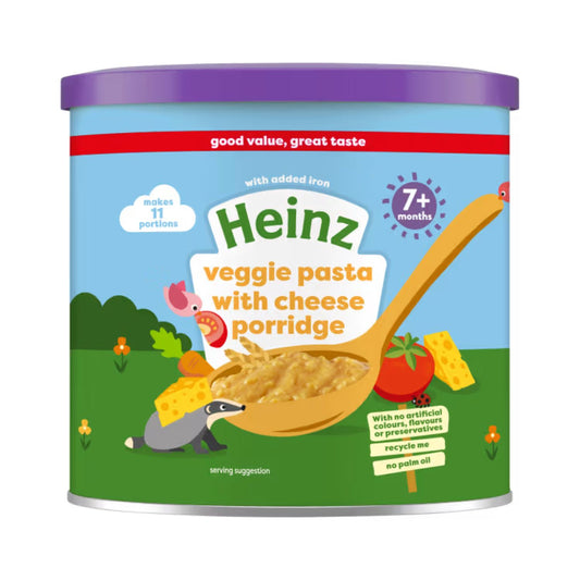 Heinz Veggie Pasta with Cheese Porridge – 220g (7+ Months Baby Cereal)