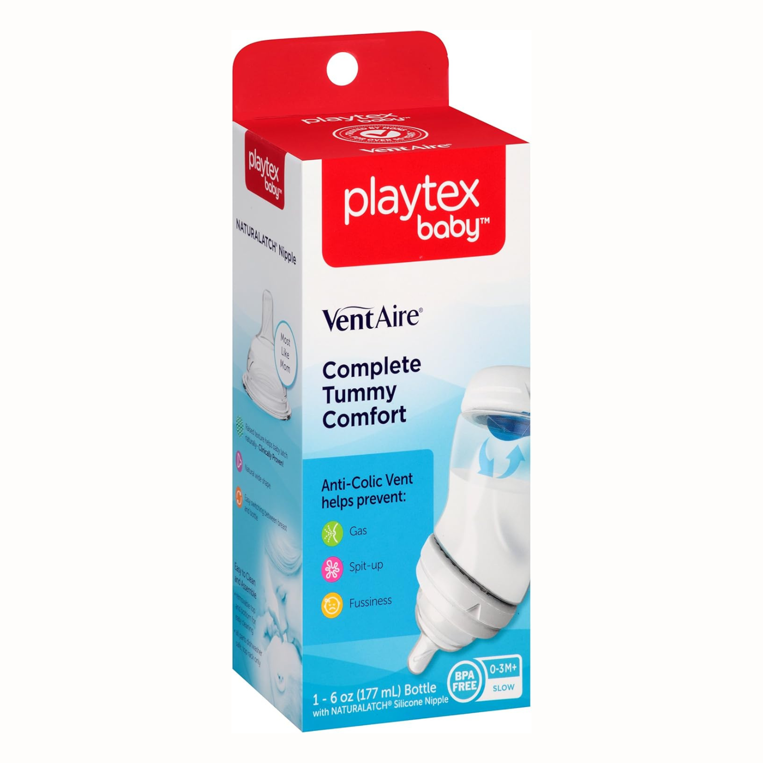 Playtex VentAire Advanced Baby Bottle – Clinically Proven Anti-Colic Feeding Bottle