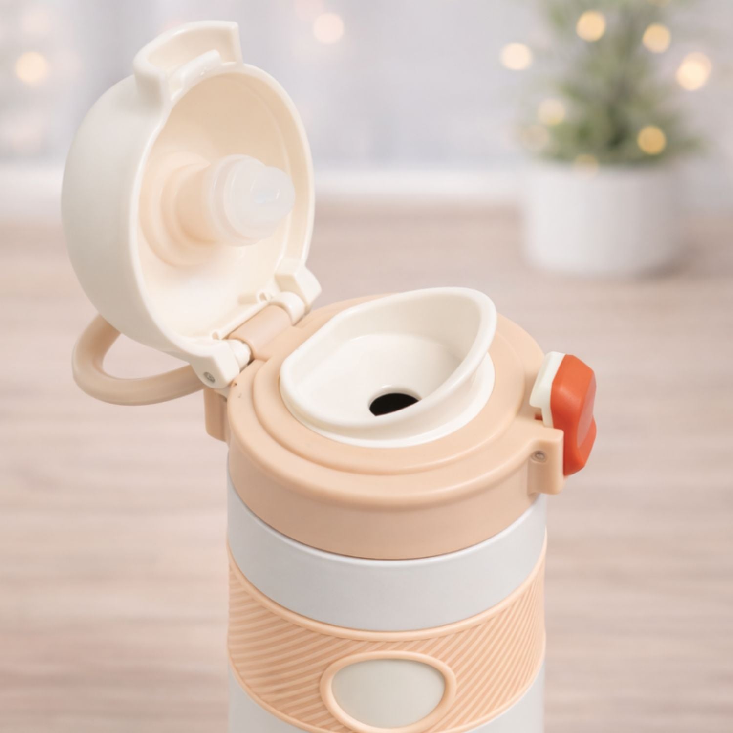 SMILE BABY Kids Insulated Water Bottle with Soft Silicone Spout & Flip-Top Locking Lid – Cute Squirrel Design, BPA-Free, Leak-Proof (500 ml)