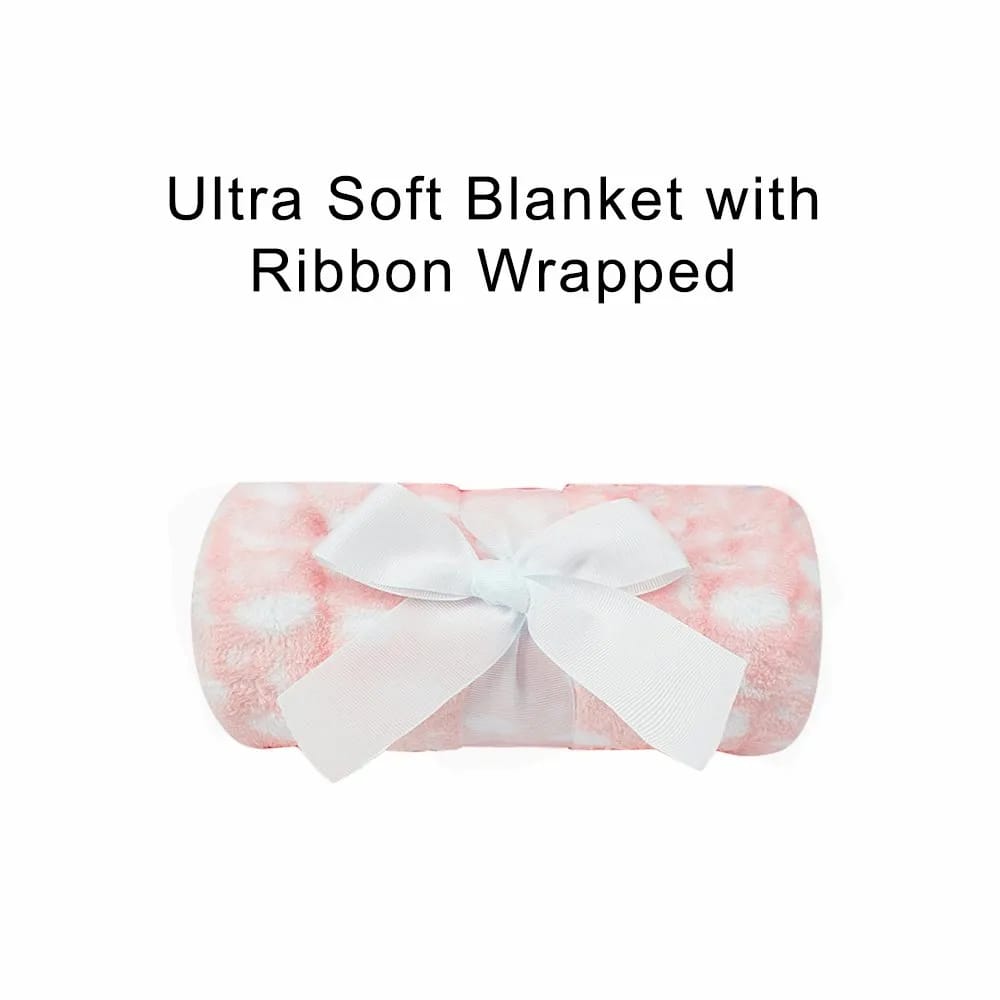 Smile Baby Elephant Soft Toy with Blanket Set – Ultra Soft Cuddly Plush Gift for Newborns, Infants & Toddlers | Perfect Baby Shower Gift (Pink, Blue & Cream)