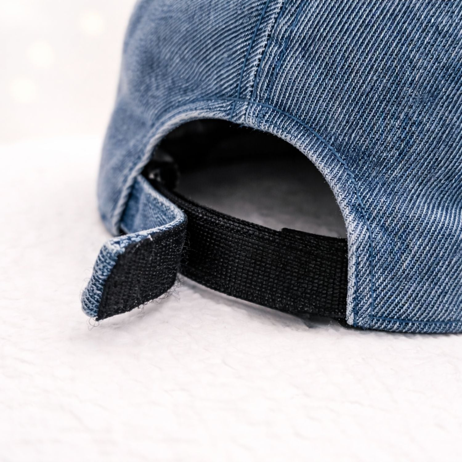 SMILE BABY Denim Cartoon Ear Cap with Plush Hands – Adjustable Kids Hat (Blue)