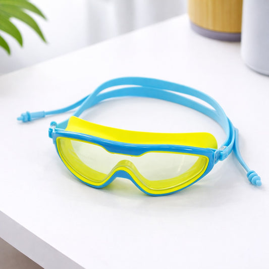 Smile Baby Kids Swimming Goggles with UV Protection & Anti-Fog Lens | Soft Silicone Leak-Proof Seal | Adjustable Strap | Comfortable Wide Vision Swim Goggles for Kids