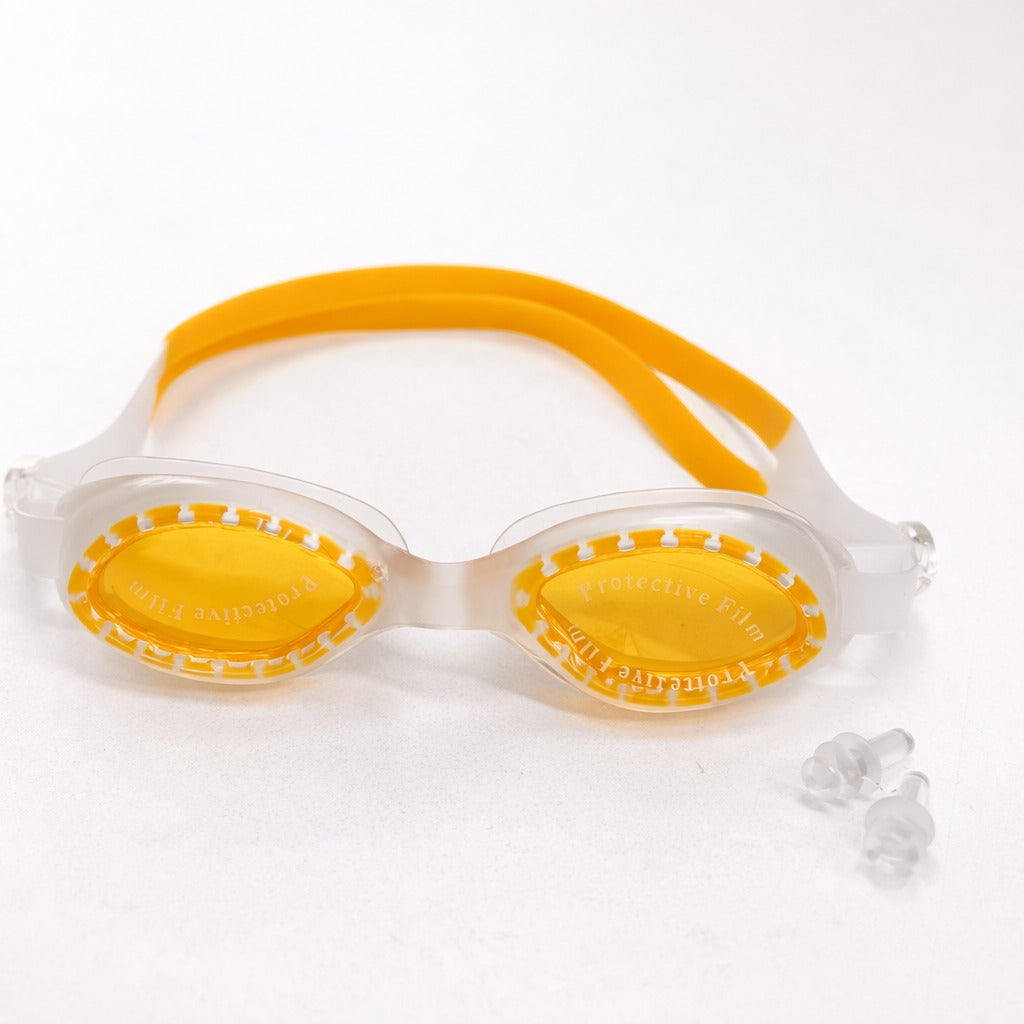 Smile Baby Kids Swimming Goggles with Ear Plugs | Anti-Fog UV Protection Swim Goggles | Soft Silicone Leak-Proof Seal | Adjustable Strap Swimming Glasses for Kids