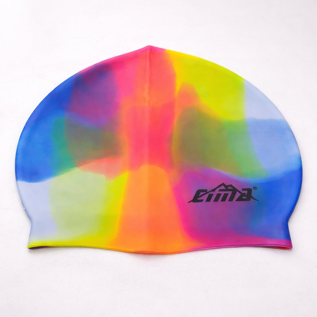 SMILE BABY Kids Silicone Swimming Cap for Boys & Girls | Soft Stretch Waterproof Swim Cap | Comfortable Non-Slip Pool Cap | Hair Protection for Kids Swimming | Durable Flexible Swim Hat | Color as per Availability