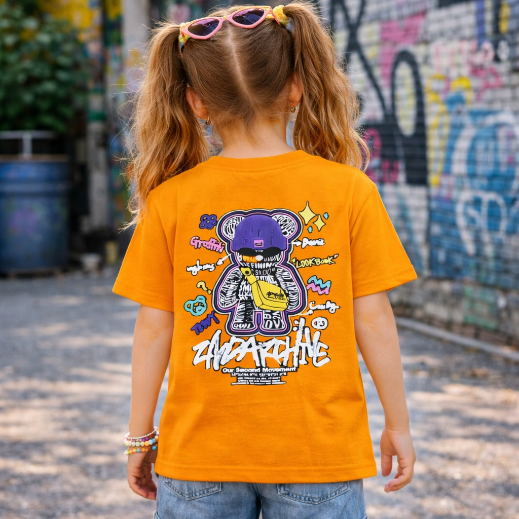 Reverse X-Treme Girls Graphic Printed T-Shirt | Stylish Casual Tee for Girls (4–12 Years)
